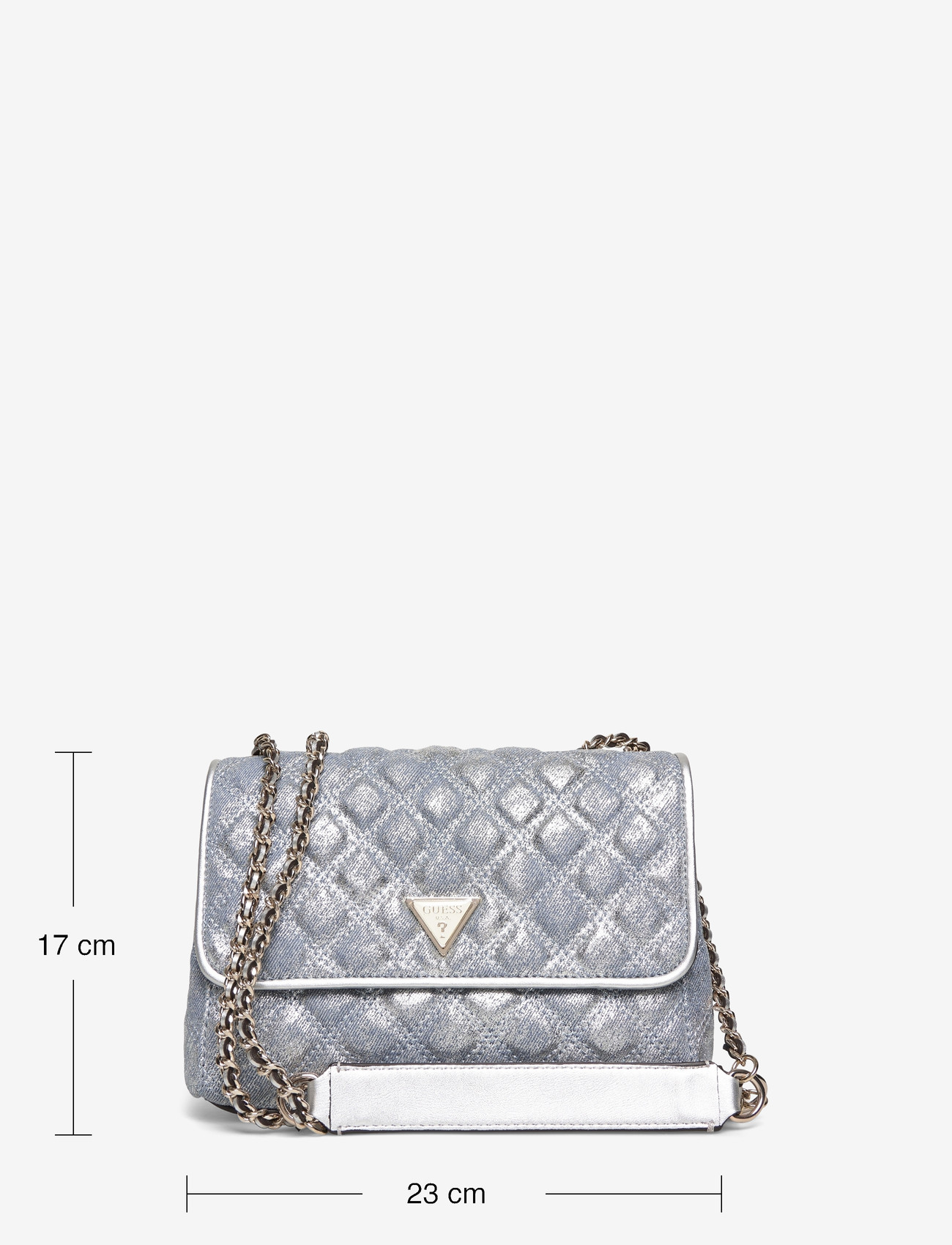 GUESS - GIULLY II 2 COMP CNVRTBLE FLAP - everyday style - metallic denim - 3