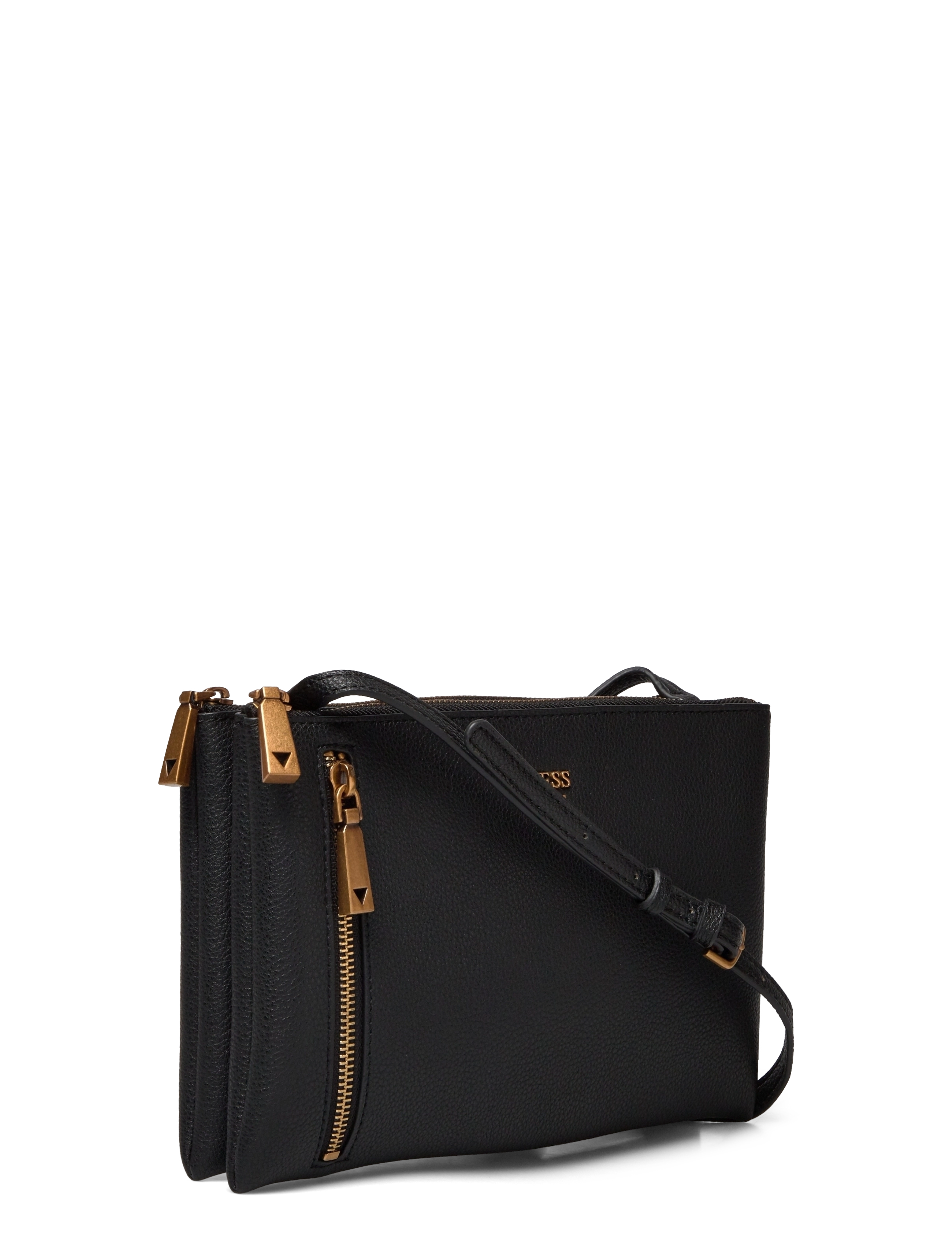 GUESS - NAYA DOUBLE ZIP CROSSBODY - black - 2