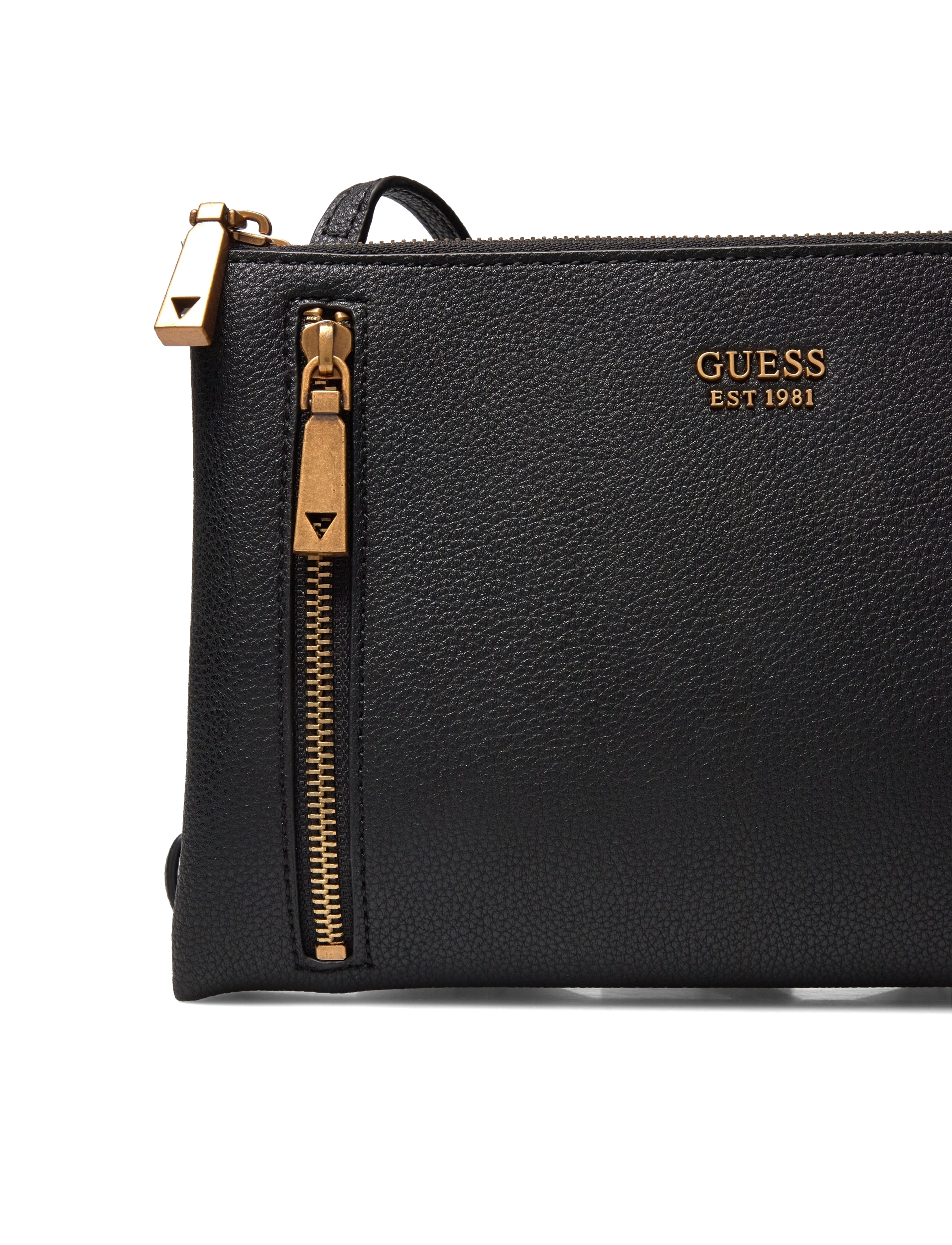 GUESS - NAYA DOUBLE ZIP CROSSBODY - black - 3