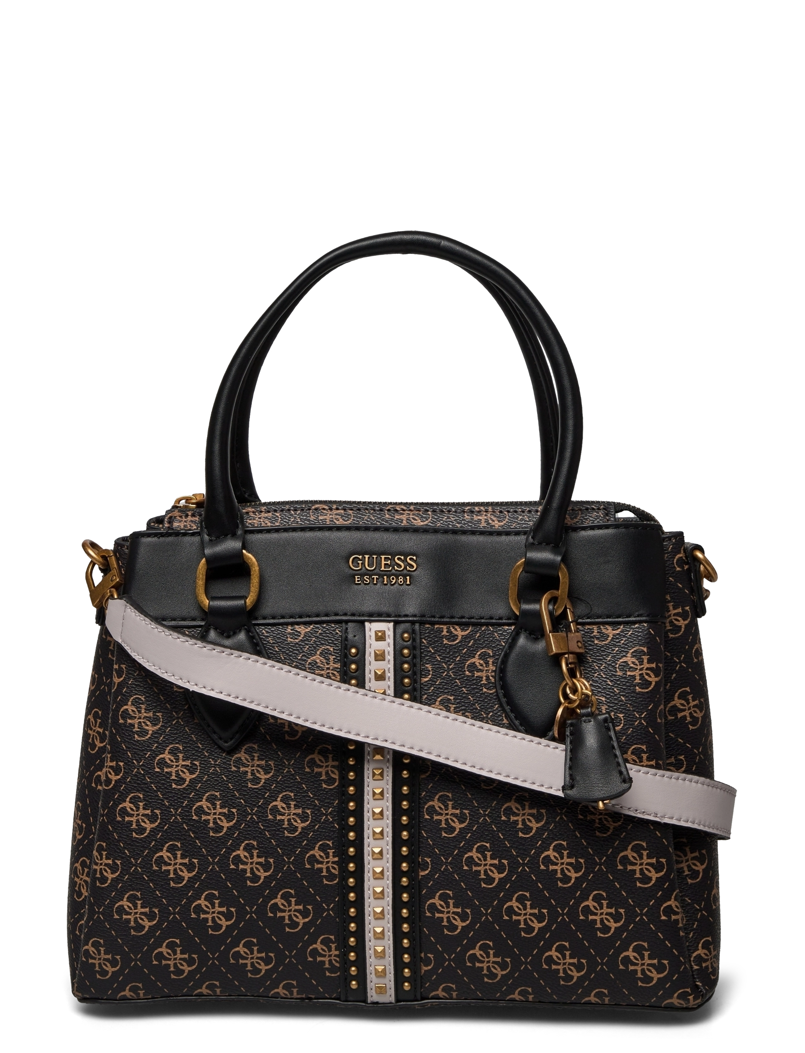 KASINTA 3 COMPARTMENT SATCHEL - BROWN LOGO MULTI