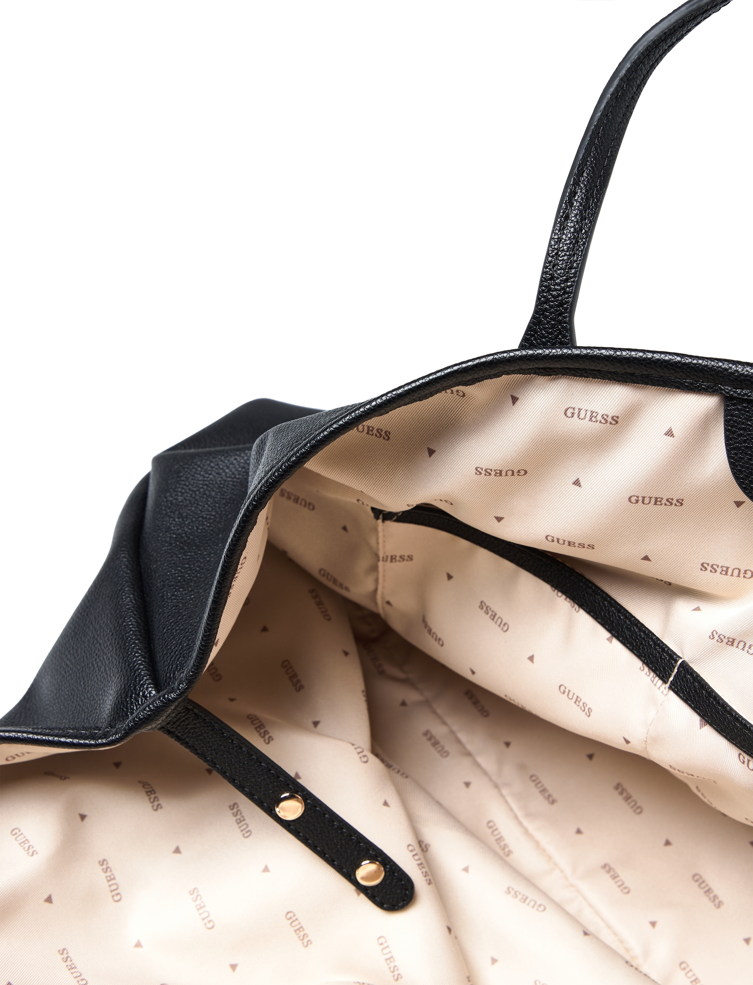 GUESS - VICTTORIA LARGE 2 IN 1 TOTE - ietilpīgas somas - black - 4