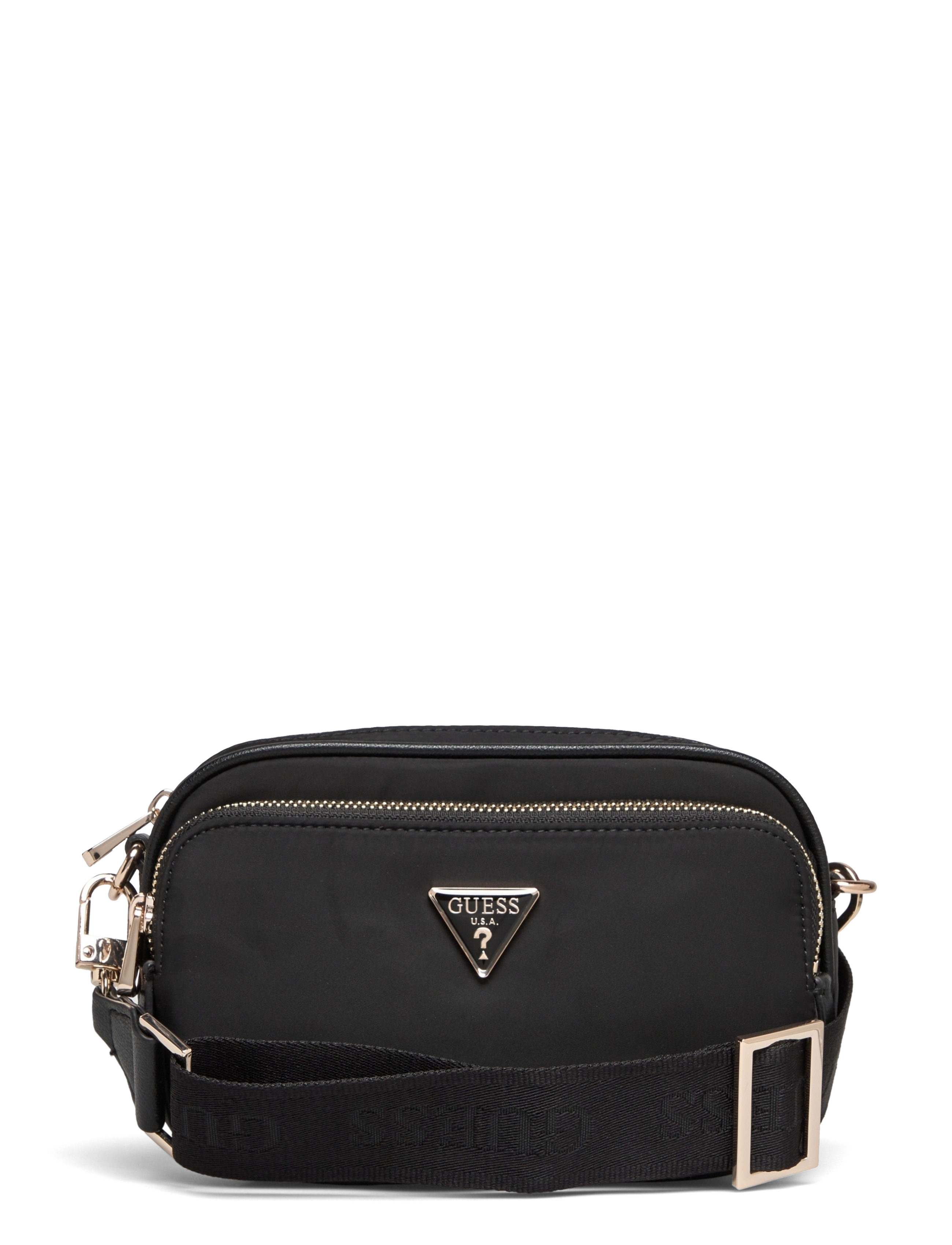 GUESS Eco Gemma Crossbody Camera, One Size, Black, Tasker > Crossbody-Tasker, Dame