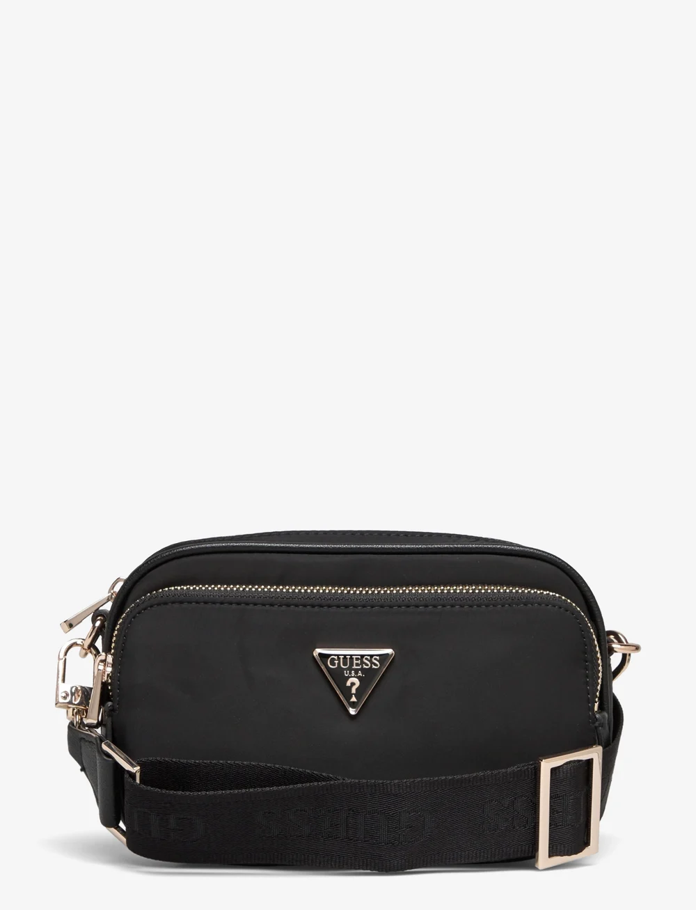 GUESS - ECO GEMMA CROSSBODY CAMERA - crossbody bags - black - 0