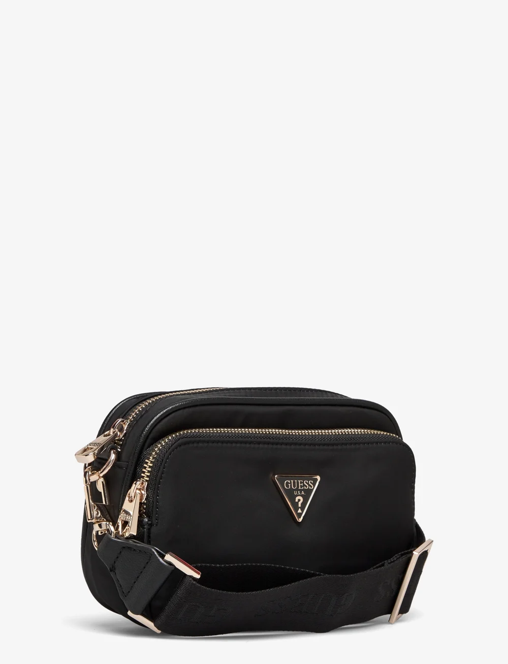 GUESS - ECO GEMMA CROSSBODY CAMERA - crossbody bags - black - 2