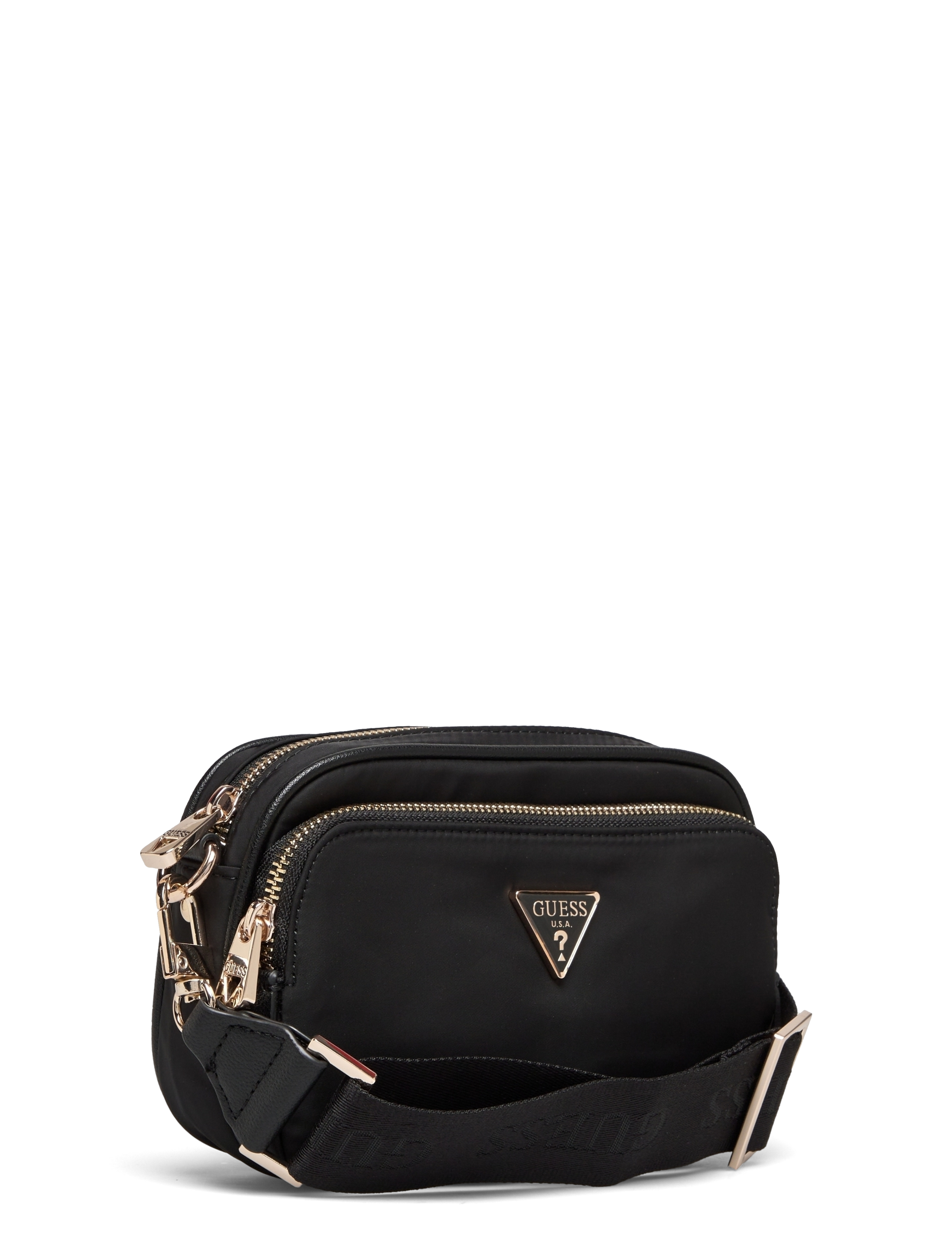 GUESS - ECO GEMMA CROSSBODY CAMERA - umhängetaschen - black - 2