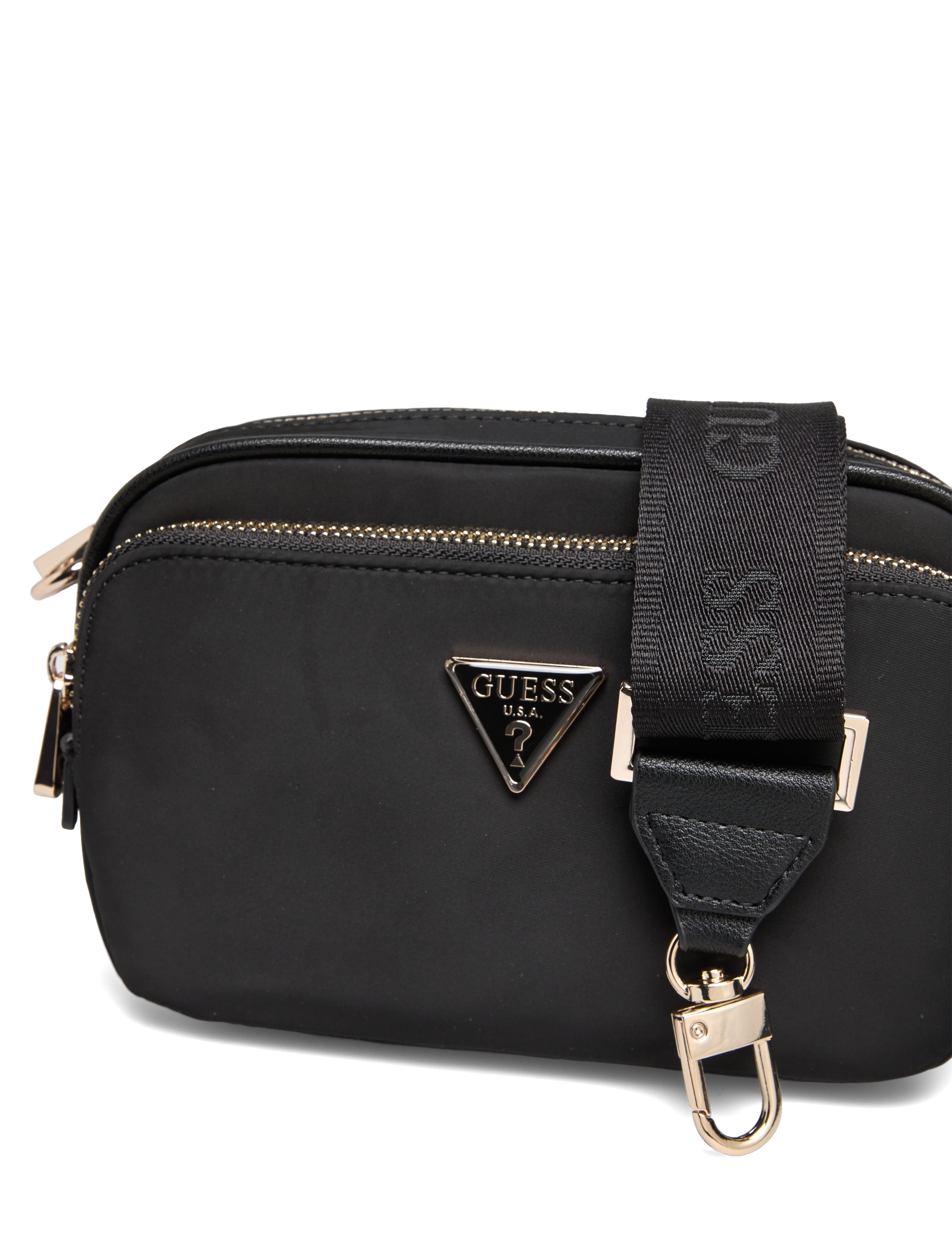 GUESS - ECO GEMMA CROSSBODY CAMERA - umhängetaschen - black - 3