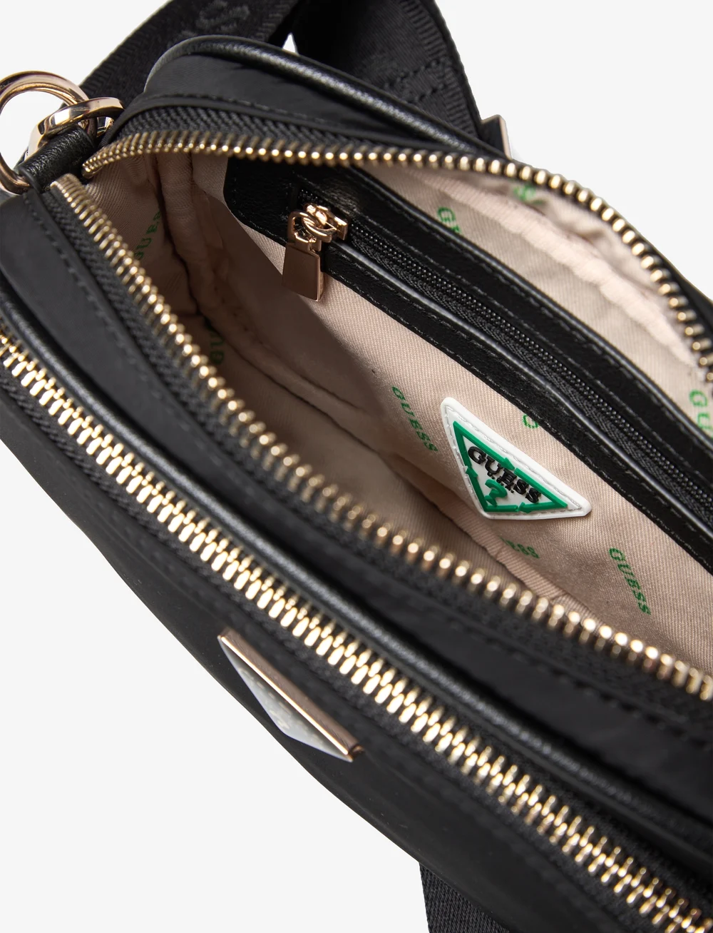 GUESS - ECO GEMMA CROSSBODY CAMERA - crossbody bags - black - 4