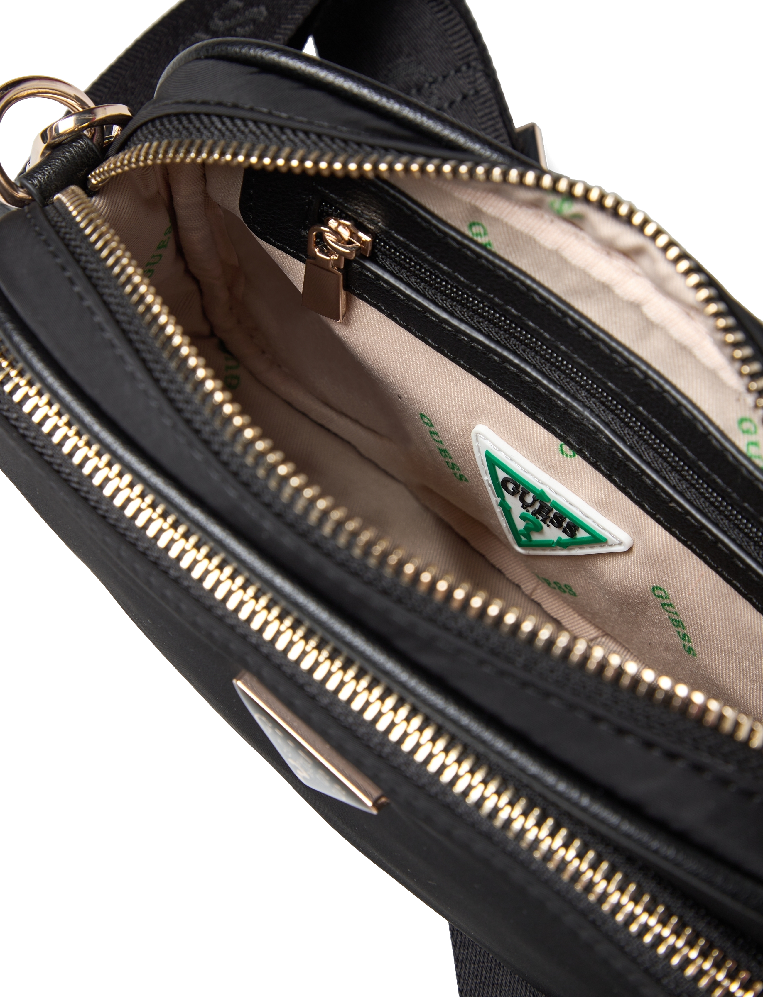 GUESS - ECO GEMMA CROSSBODY CAMERA - umhängetaschen - black - 4