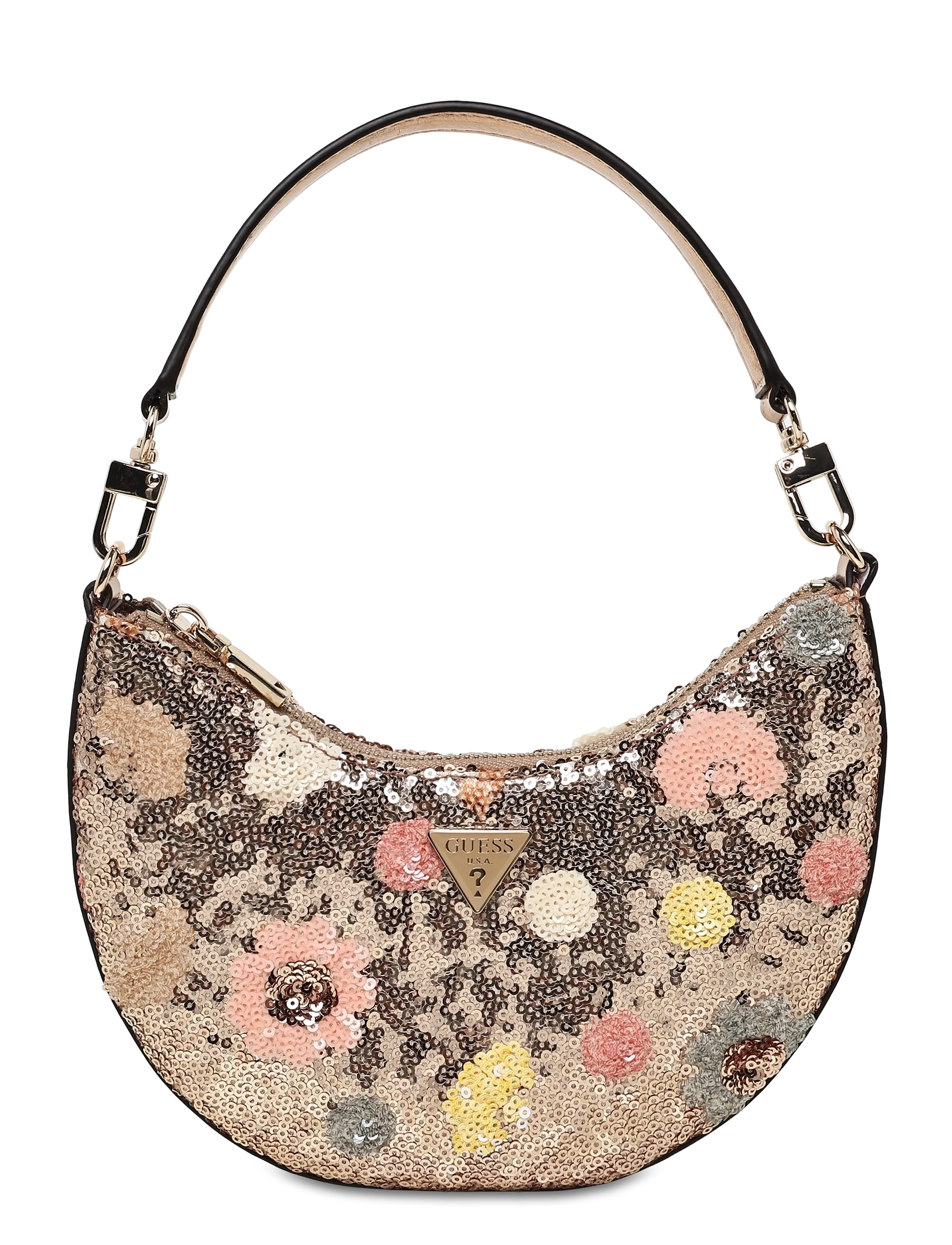 GUESS TASMIN MINI SHOULDER BAG - Bags - FLORAL MULTI / gold