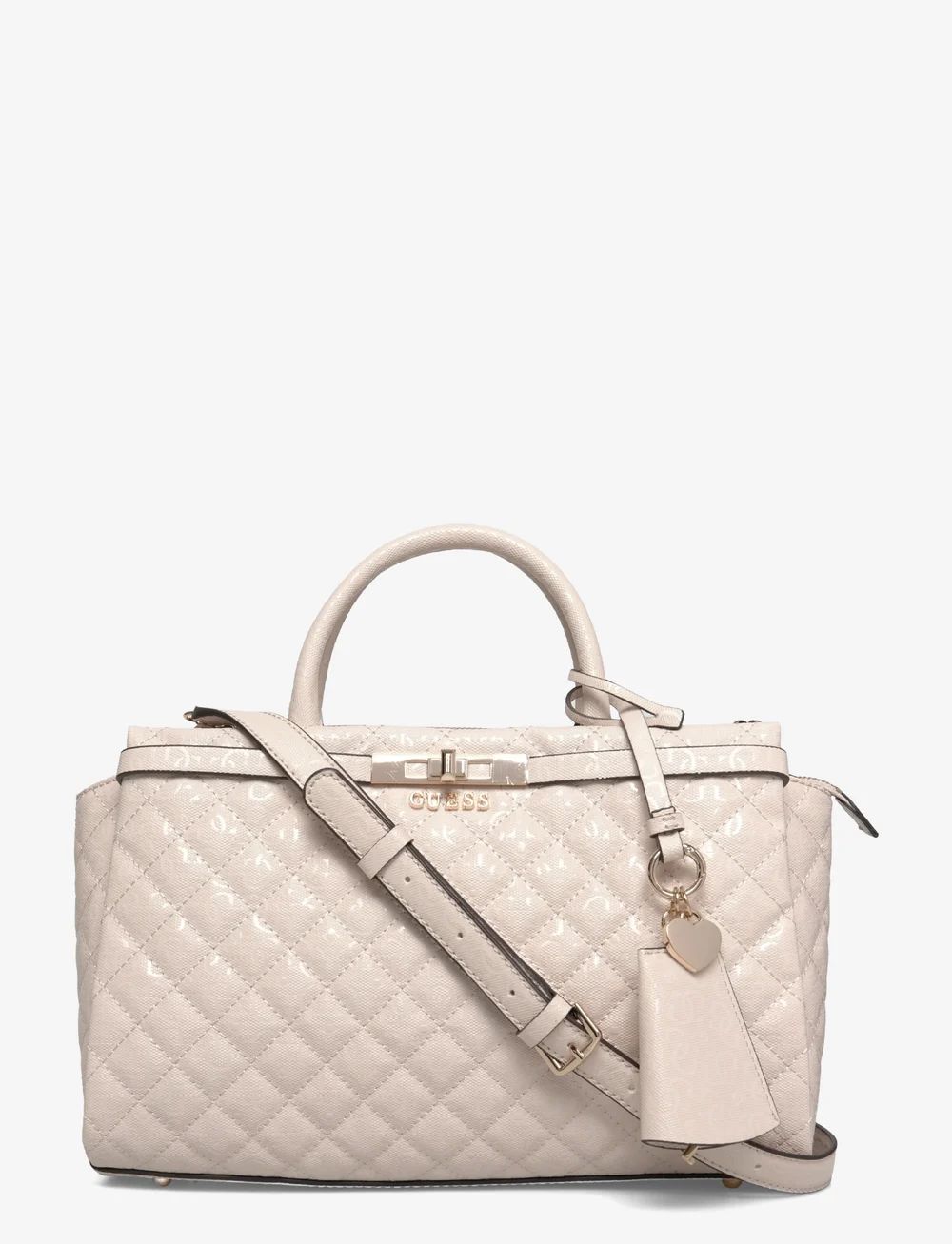 GUESS - IDRA GIRLFRIEND SATCHEL - speciella tillfällen - stone - 0