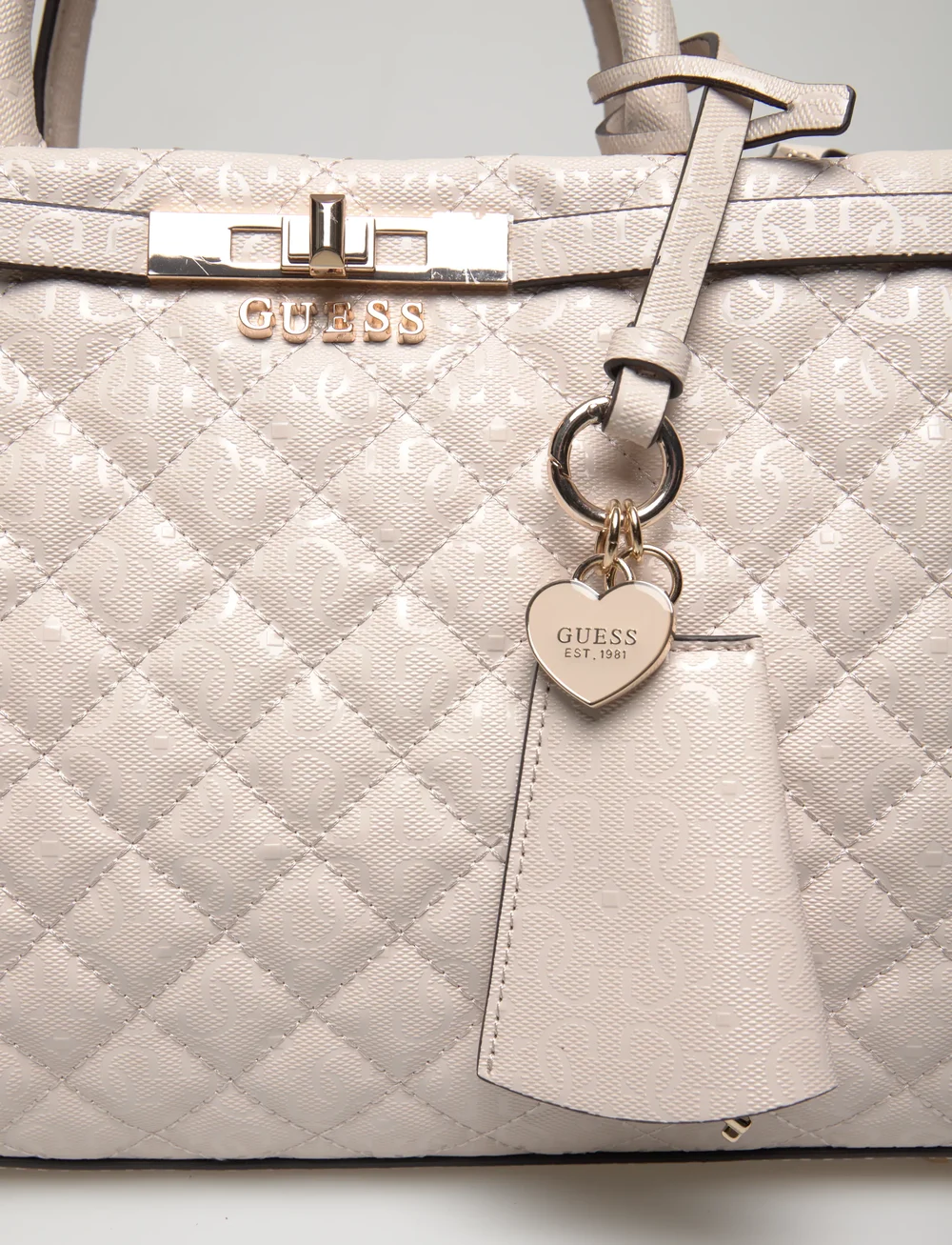 GUESS - IDRA GIRLFRIEND SATCHEL - speciella tillfällen - stone - 3