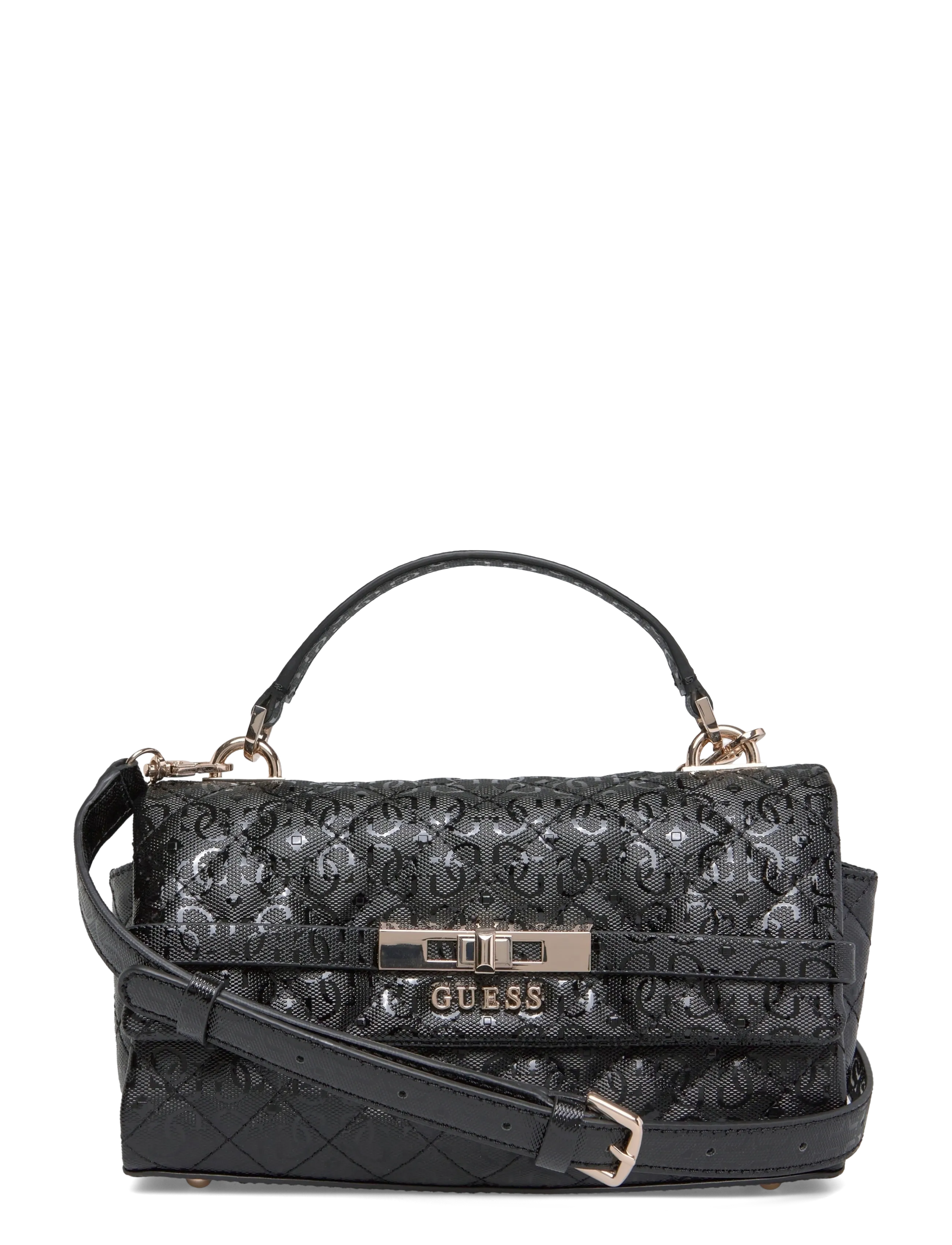 GUESS Idra Top Handle Flap, One Size, Black, Tasker > Tasker Med Tophåndtag, Dame