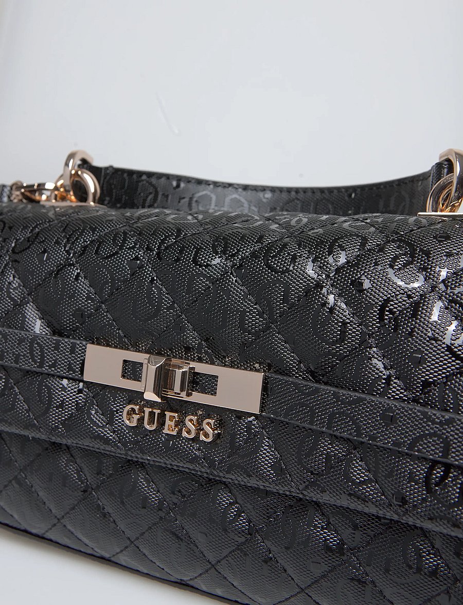 GUESS - IDRA TOP HANDLE FLAP - hverdags stil - black - 3