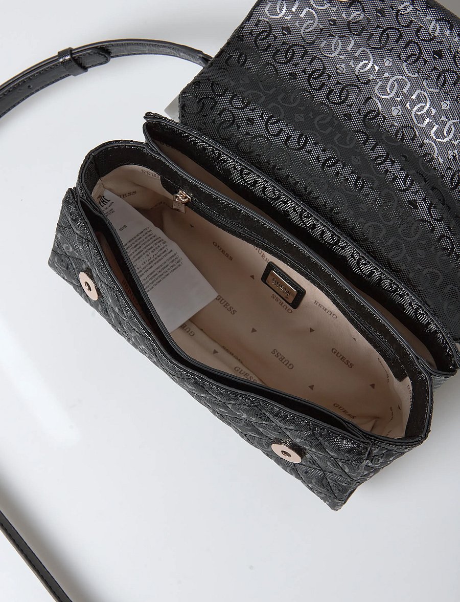 GUESS - IDRA TOP HANDLE FLAP - hverdags stil - black - 4