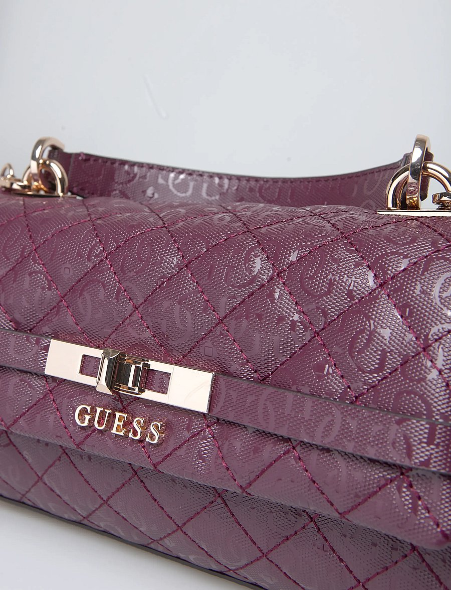 GUESS - IDRA TOP HANDLE FLAP - hverdags stil - wine - 3