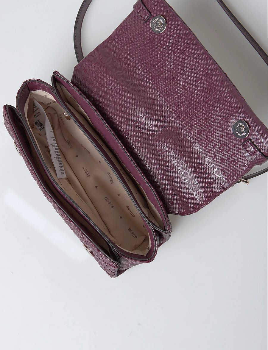 GUESS - IDRA TOP HANDLE FLAP - hverdags stil - wine - 4