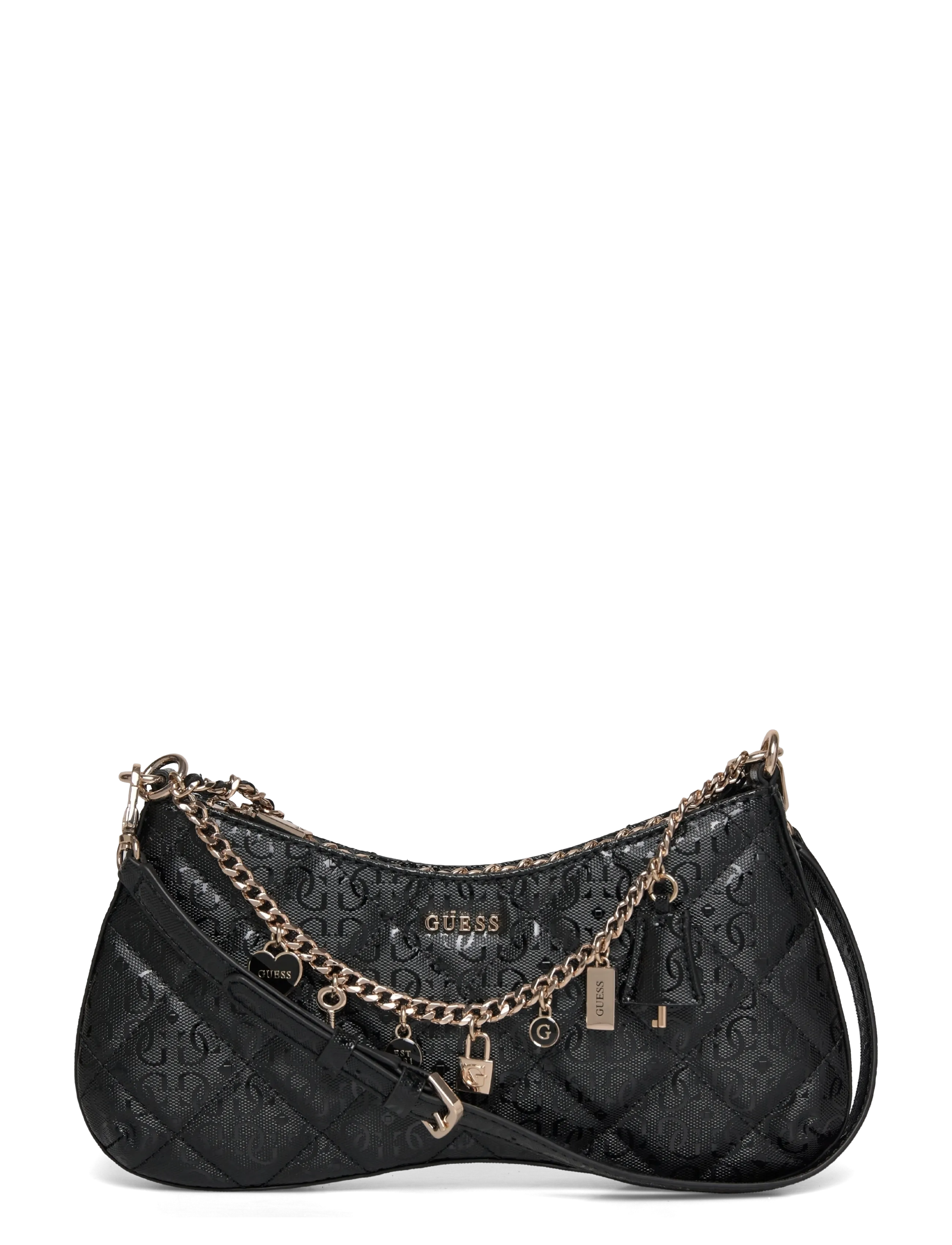 GUESS LIBBY SHOULDER BAG - Schultertaschen - BLACK / black