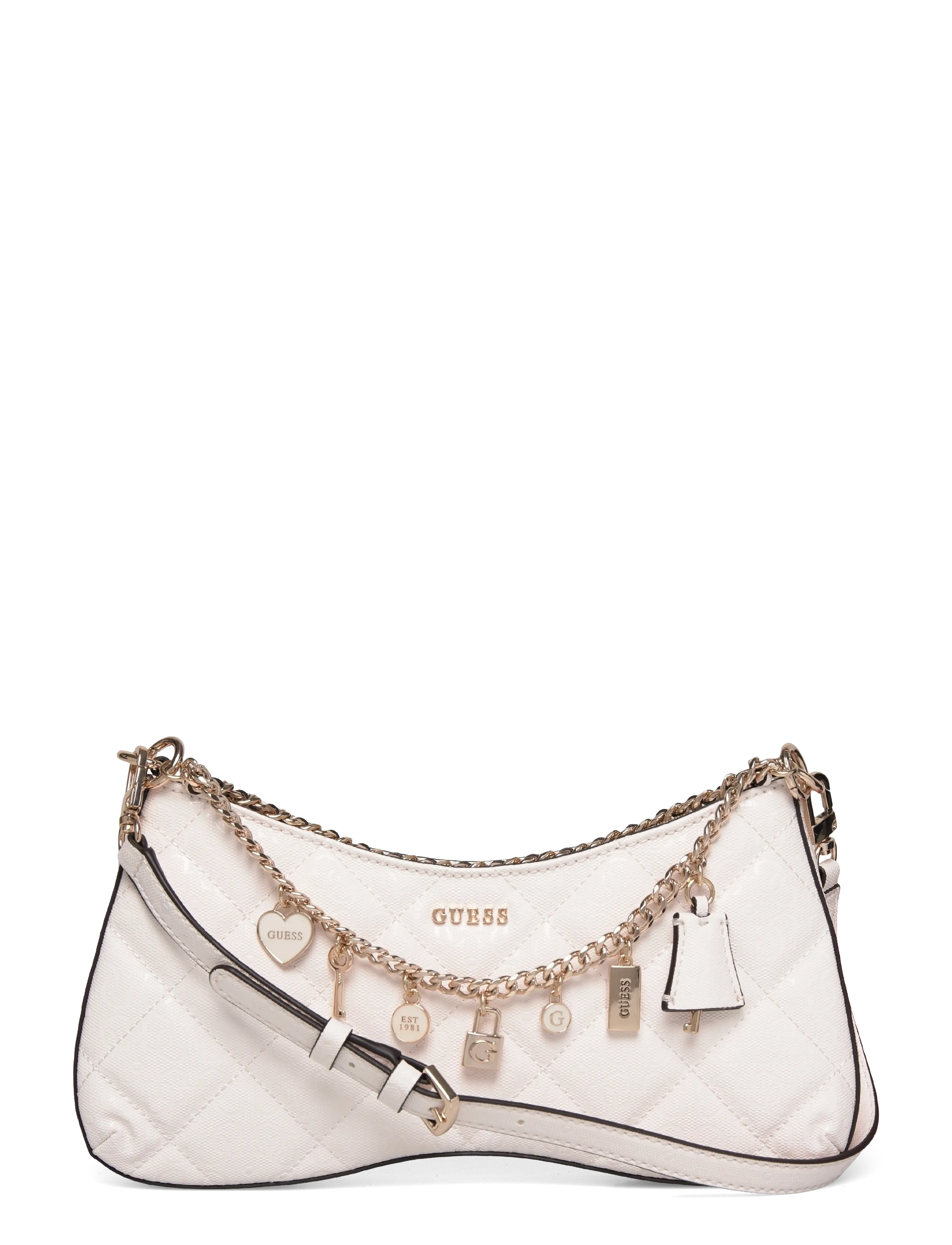 GUESS LIBBY SHOULDER BAG - Schultertaschen - OFF WHITE / cream