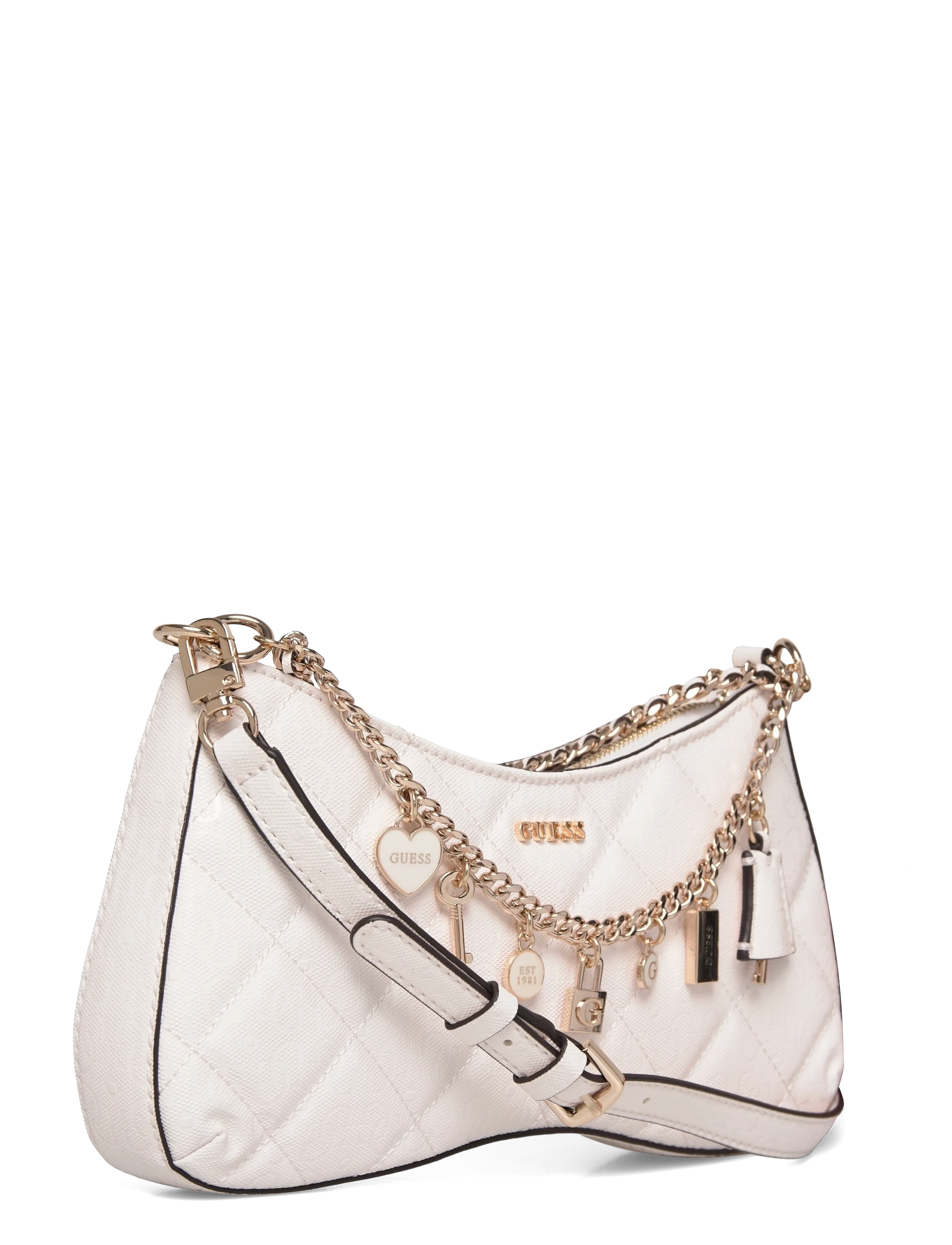 GUESS - LIBBY SHOULDER BAG - igapäevane stiil - off white - 2