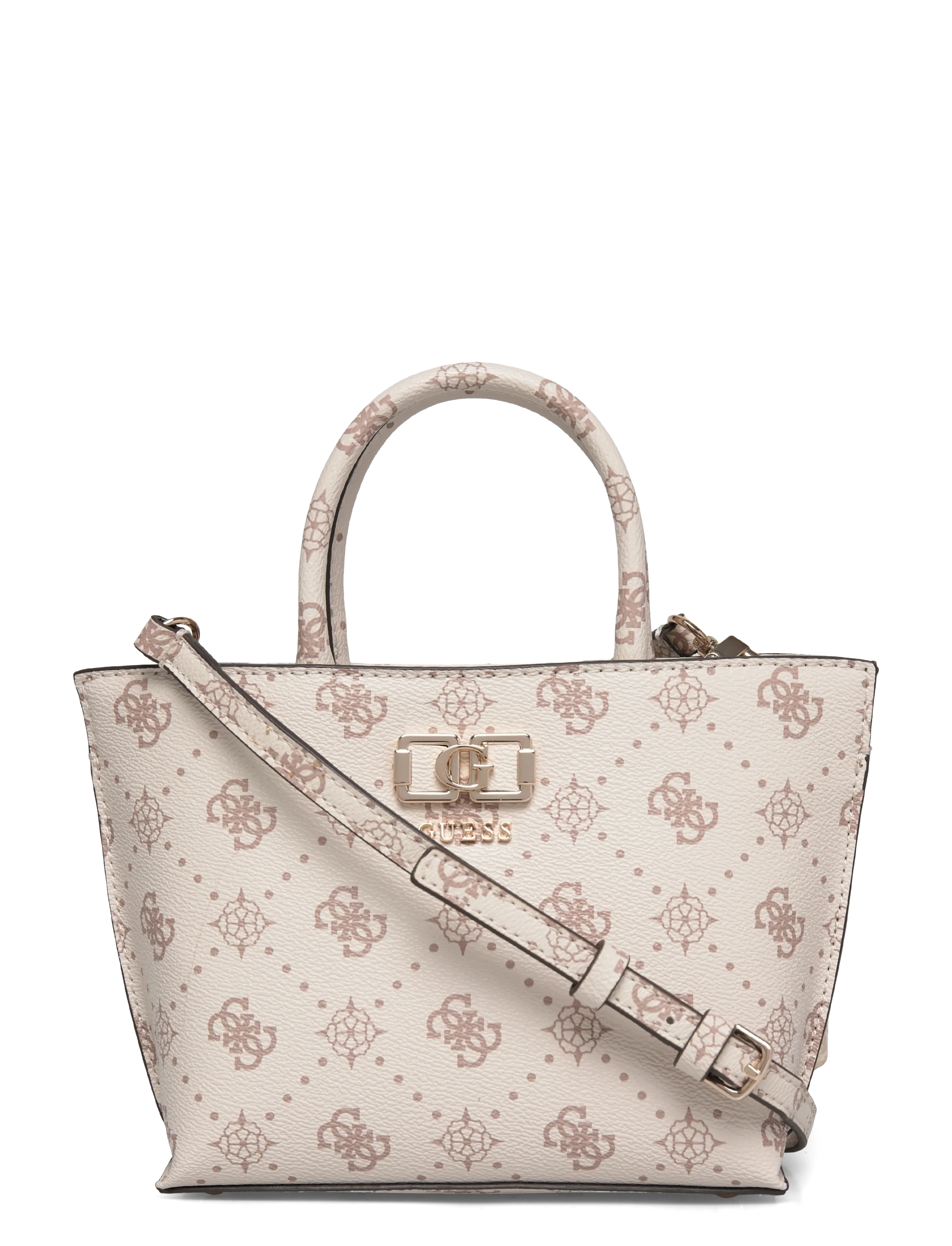 GUESS EMELIE LOGO MINI TOTE - Shopper - VANILLA LOGO / cream