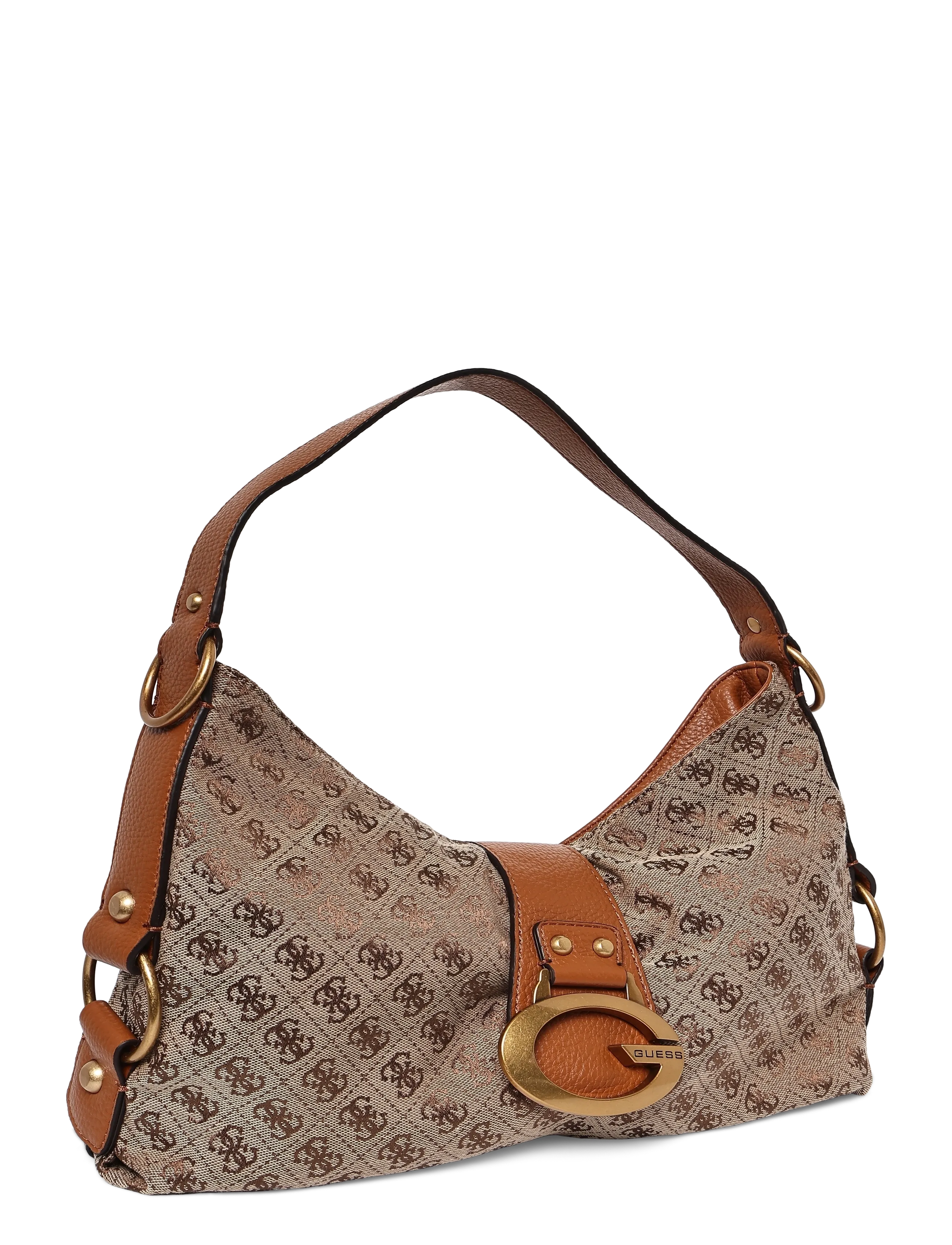 GUESS - CAMDEN SHOULDER BAG - latte logo/cognac - 2