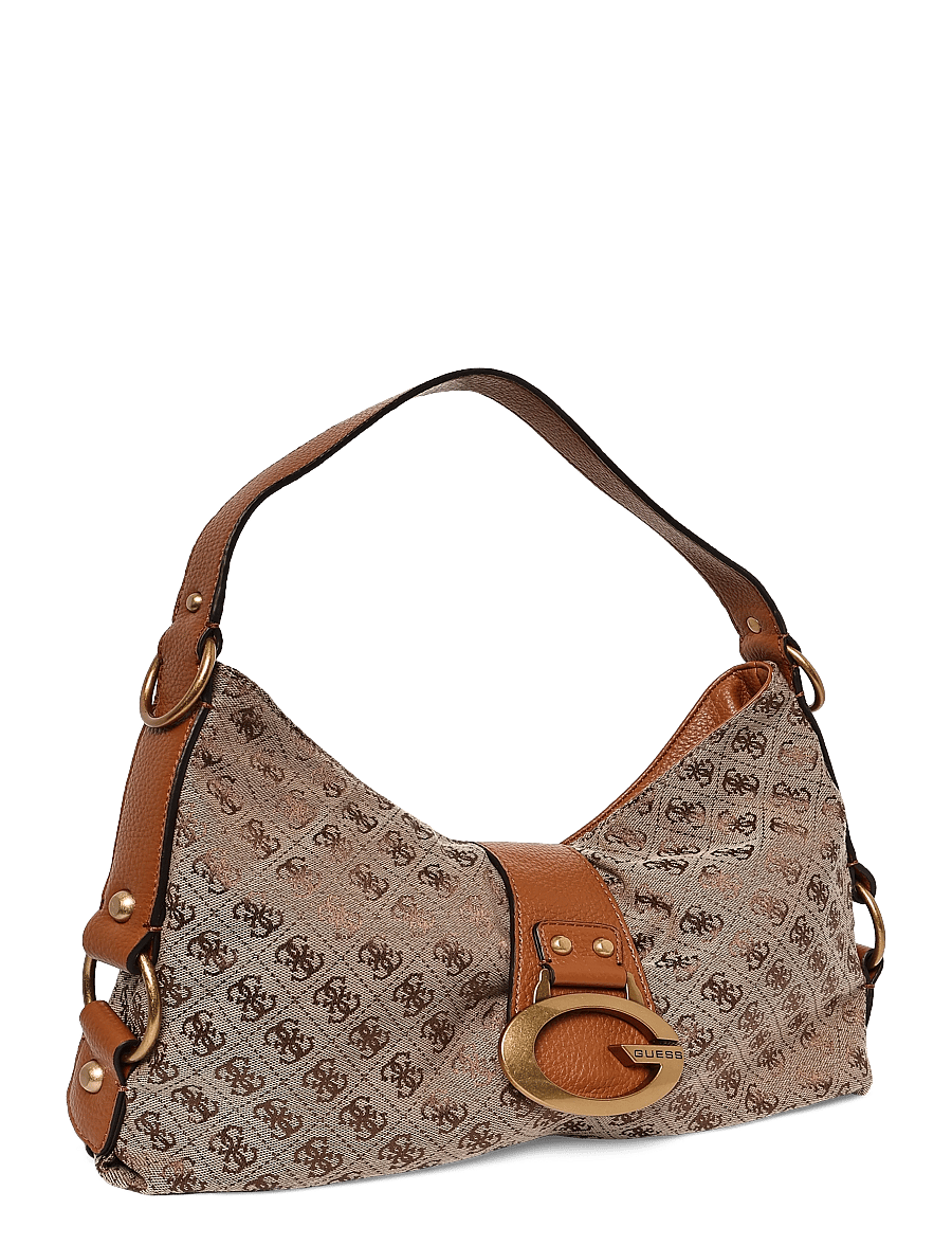 GUESS - CAMDEN SHOULDER BAG - shoulder bags - latte logo/cognac - 2