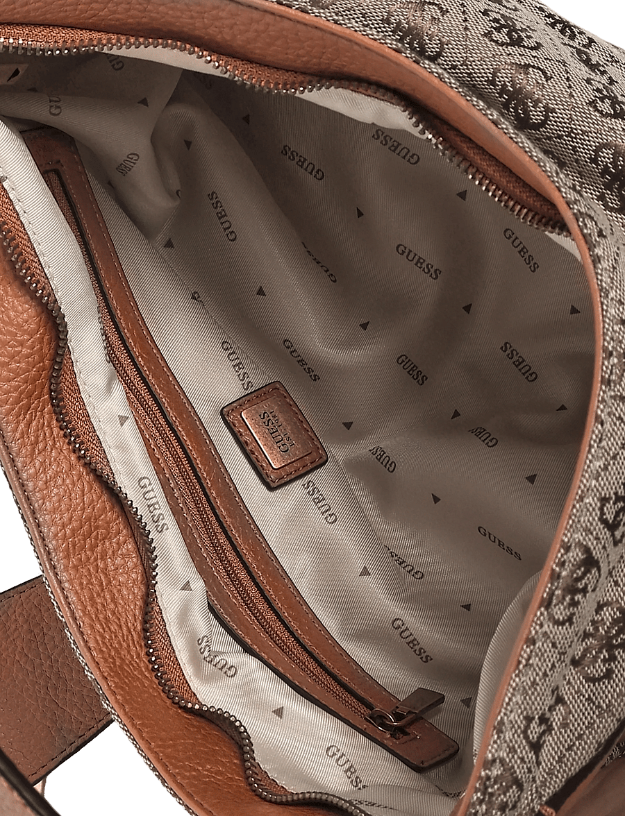 GUESS - CAMDEN SHOULDER BAG - shoulder bags - latte logo/cognac - 3