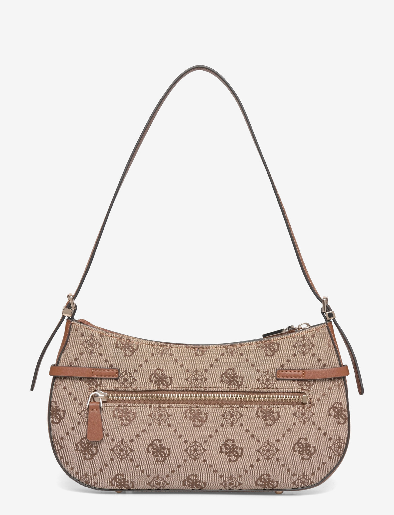 GUESS - MELINDA LOGO SHOULDER BAG - hverdags stil - latte logo - 1
