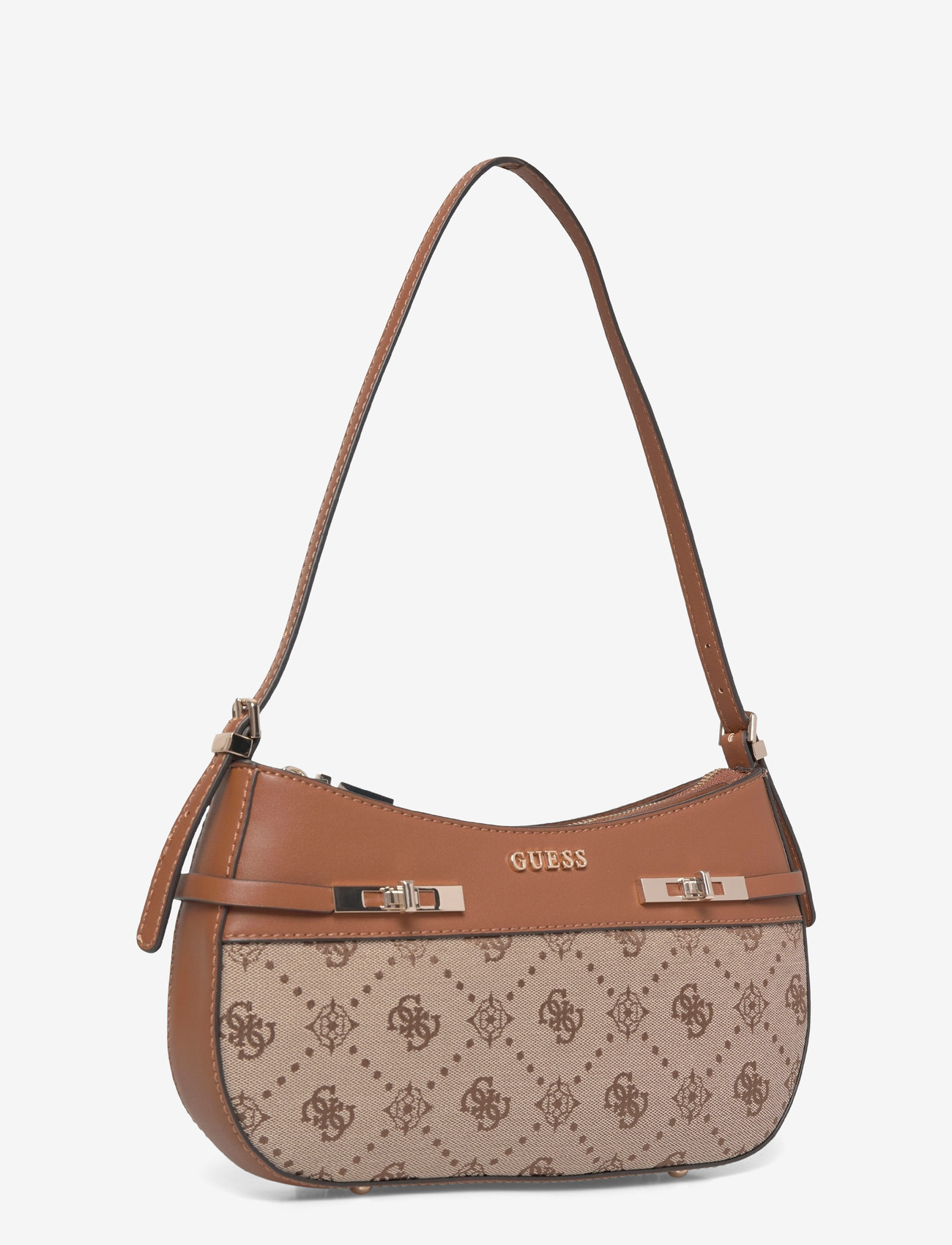 GUESS - MELINDA LOGO SHOULDER BAG - hverdags stil - latte logo - 2