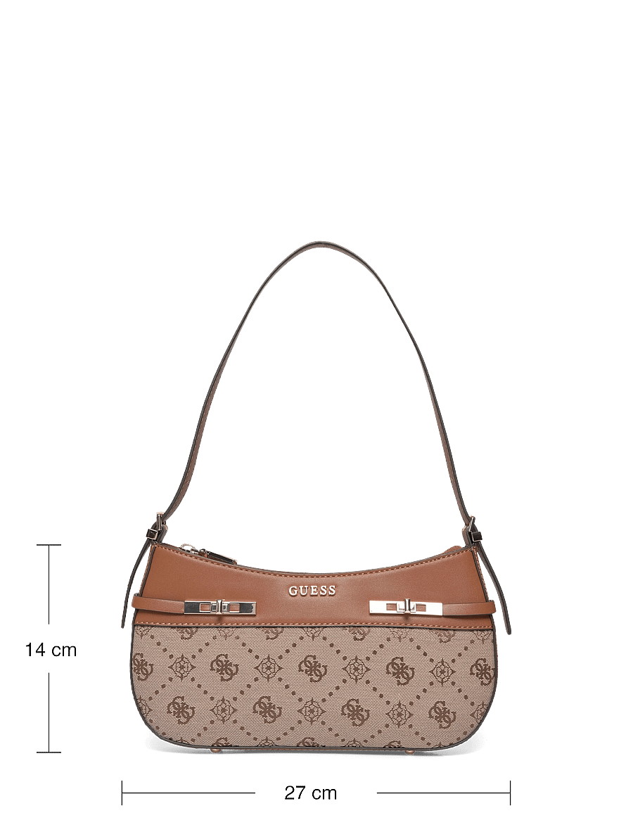 GUESS - MELINDA LOGO SHOULDER BAG - alltags-style - latte logo - 3