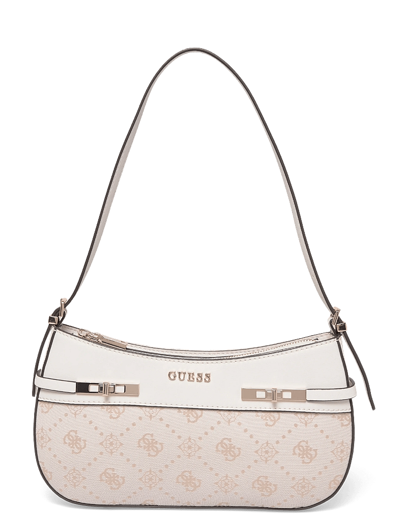 GUESS - MELINDA LOGO SHOULDER BAG - alltags-style - off white logo - 0