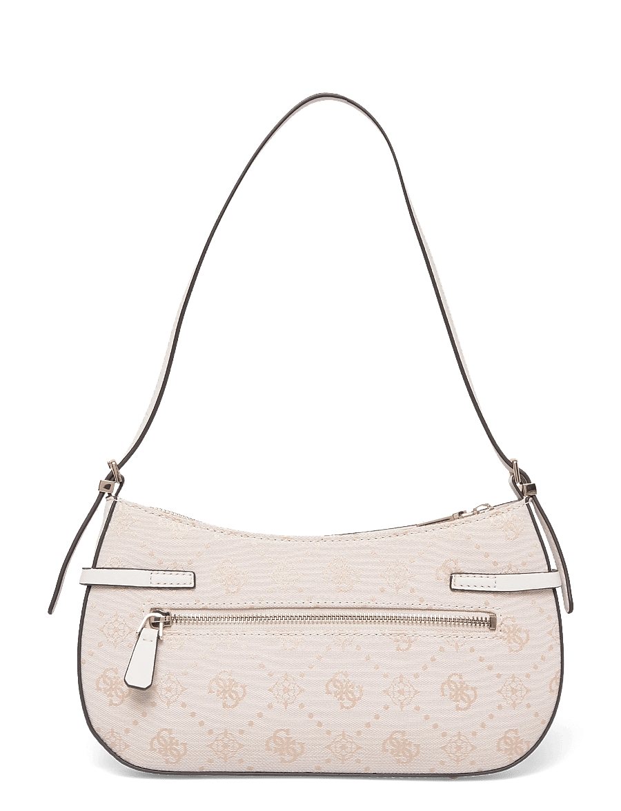 GUESS - MELINDA LOGO SHOULDER BAG - alltags-style - off white logo - 1