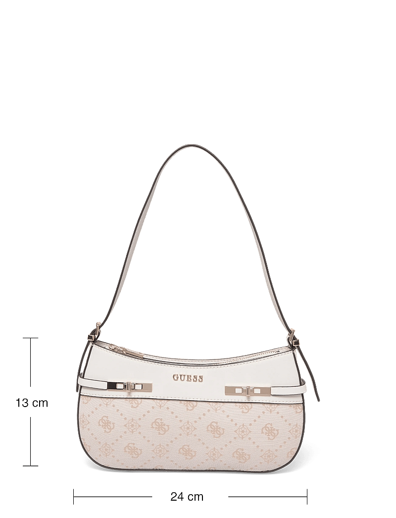 GUESS - MELINDA LOGO SHOULDER BAG - alltags-style - off white logo - 3
