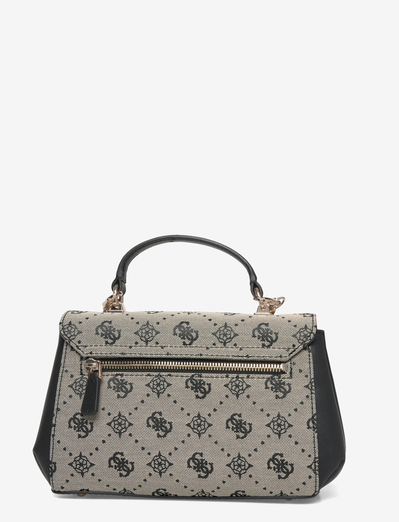 GUESS - MELINDA LOGO TOP HANDLE FLAP - speciella tillfällen - black logo - 1