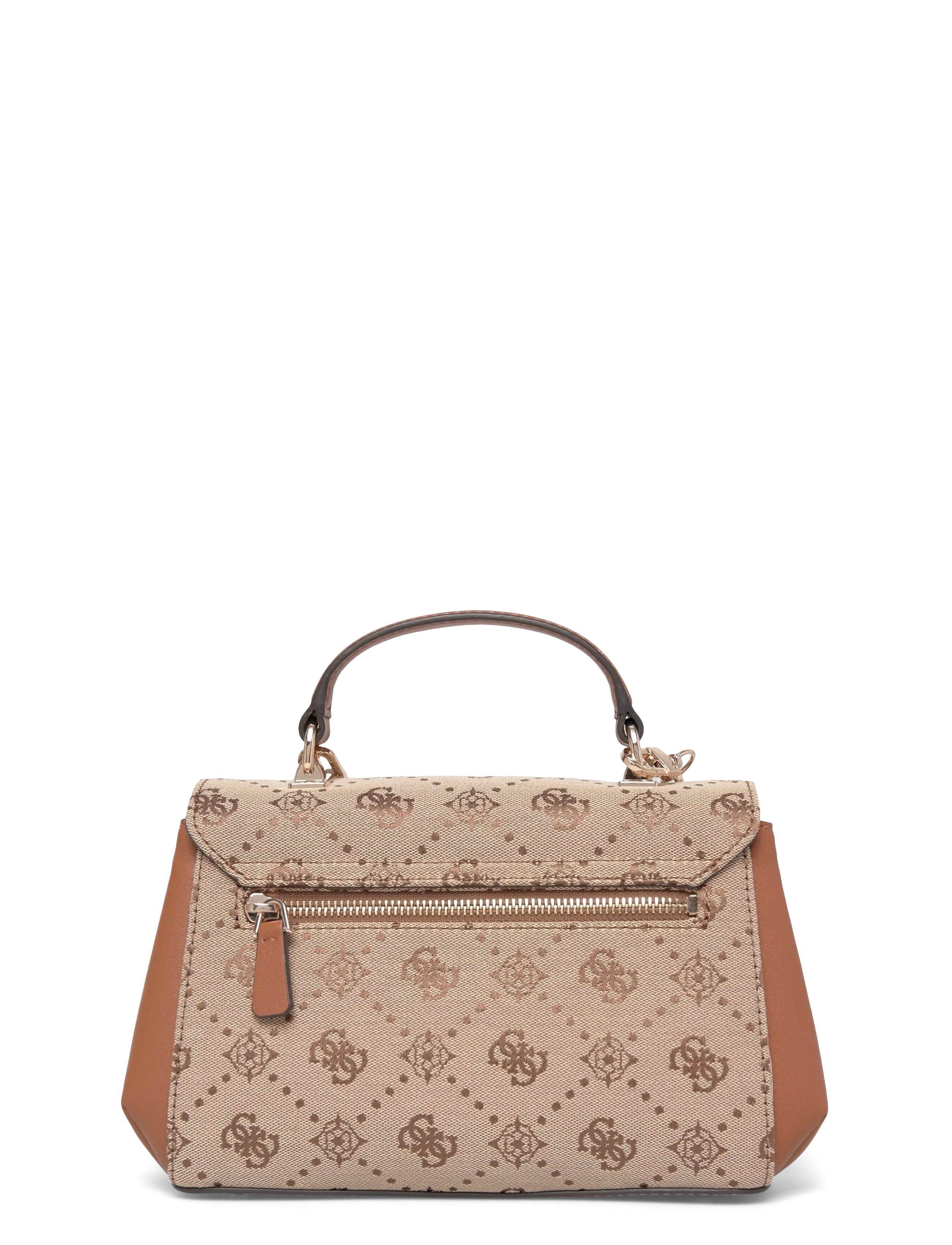 GUESS - MELINDA LOGO TOP HANDLE FLAP - vardagsstil - latte logo - 1