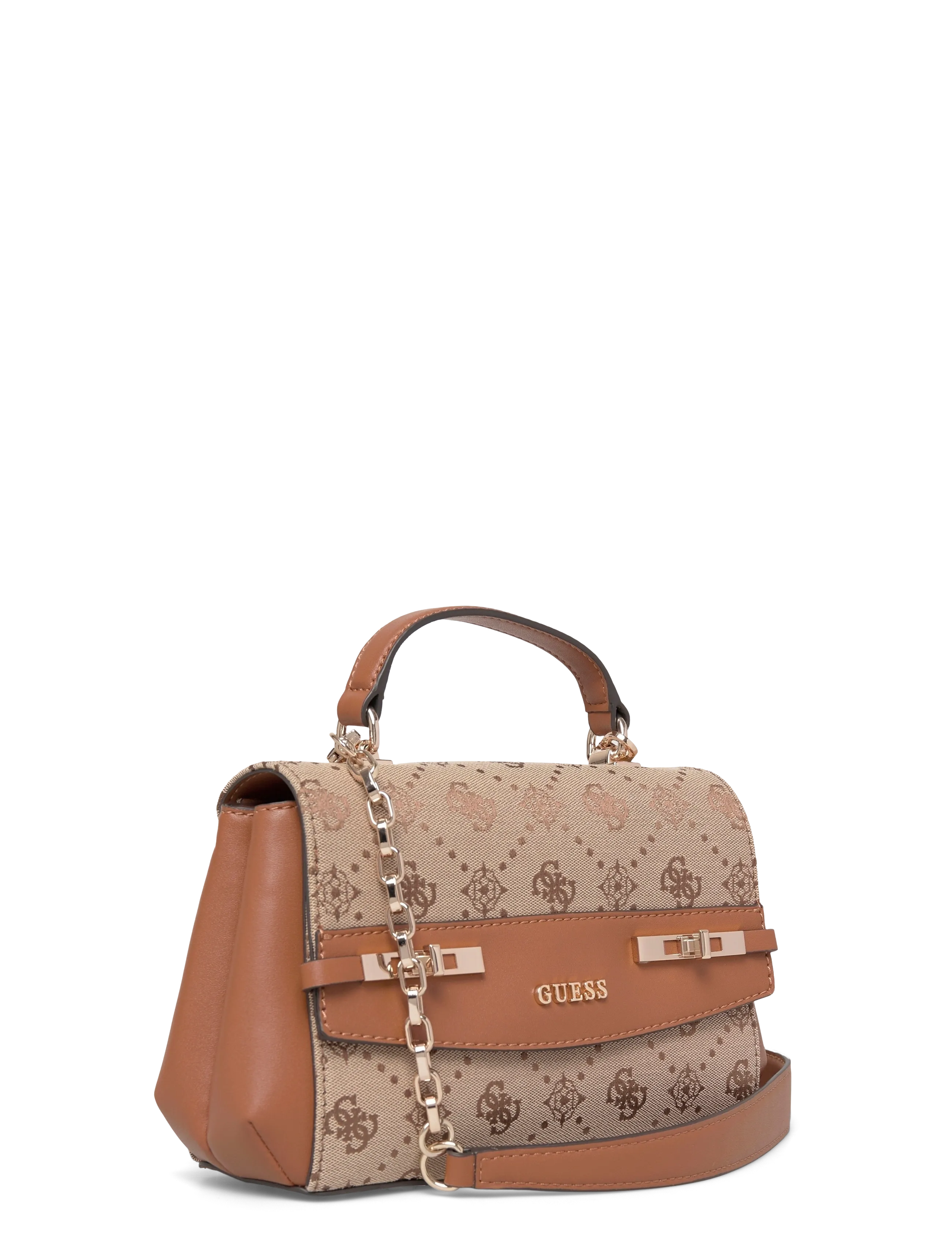 GUESS - MELINDA LOGO TOP HANDLE FLAP - vardagsstil - latte logo - 2