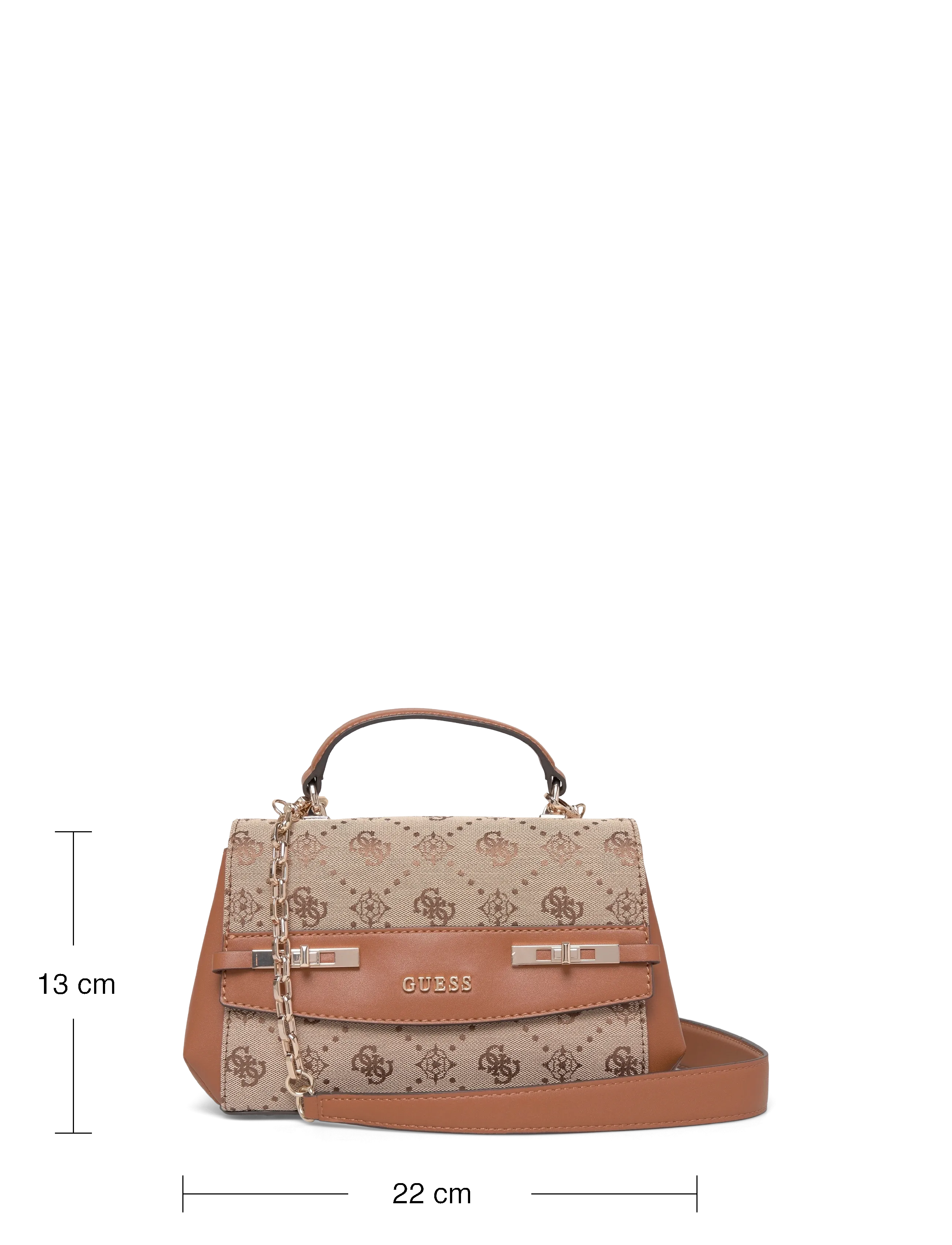 GUESS - MELINDA LOGO TOP HANDLE FLAP - vardagsstil - latte logo - 3