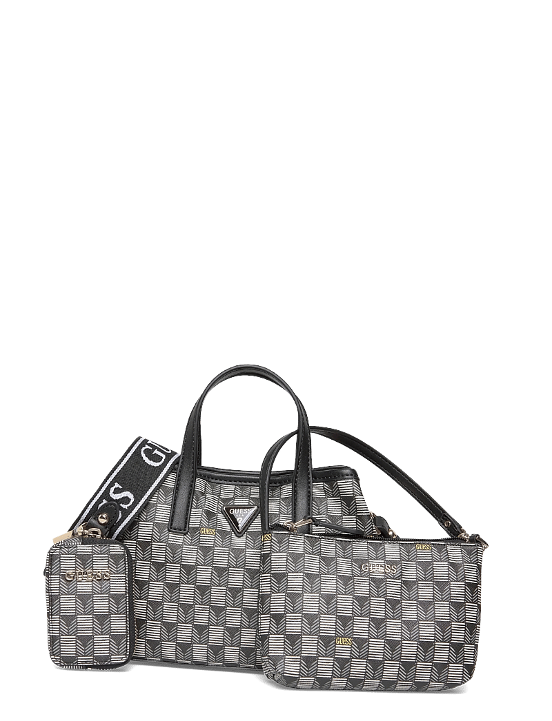 GUESS - G WAVE II MINI TOTE - tote bags - black logo - 0