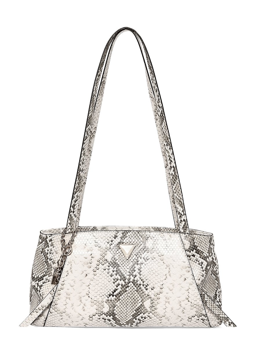GUESS - DEVON SHOULDER SATCHEL - shoulder bags - natural - 0
