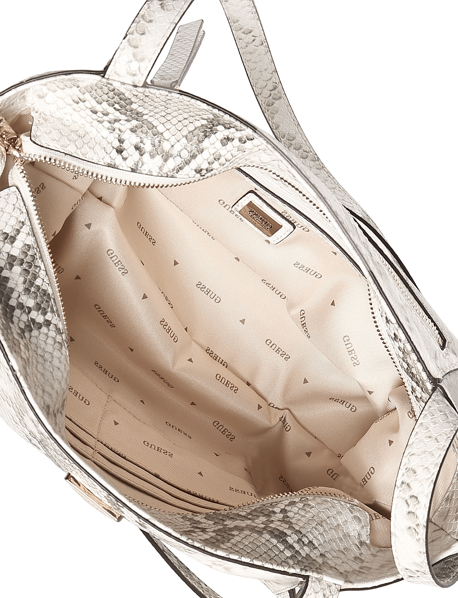 GUESS - DEVON SHOULDER SATCHEL - shoulder bags - natural - 3