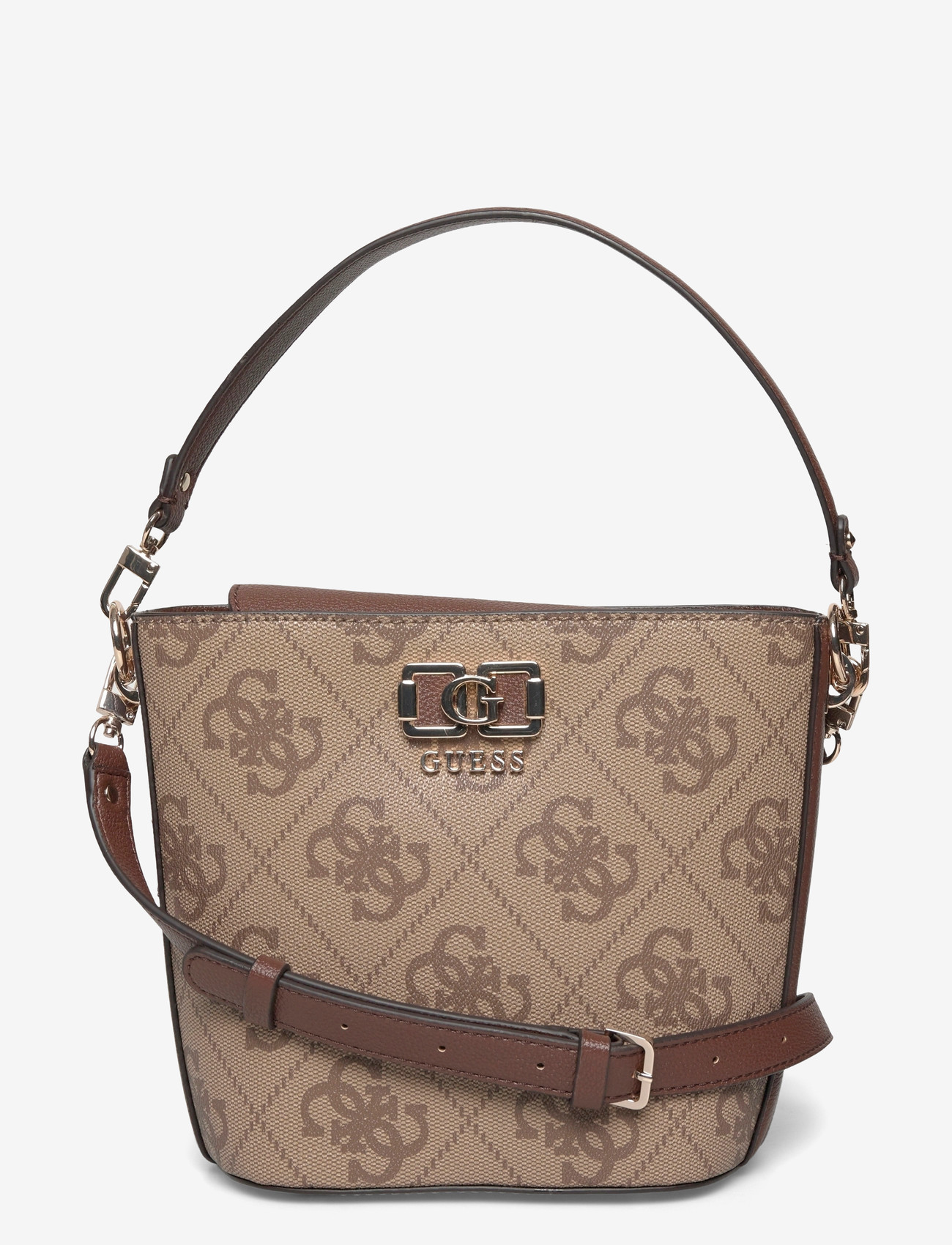 GUESS - KARNILLA LOGO BUCKET - igapäevane stiil - latte logo/brown - 0