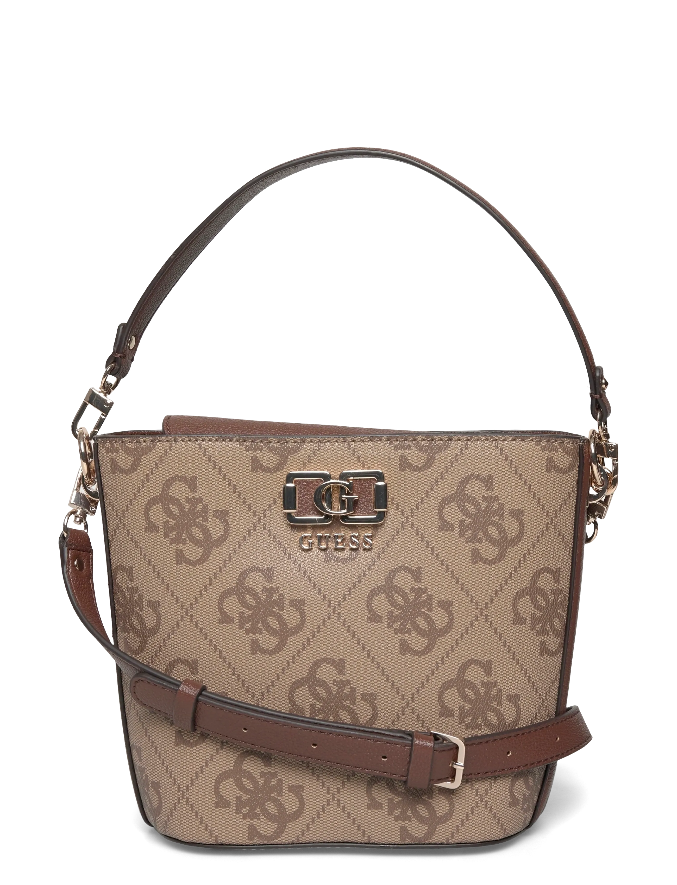 GUESS KARNILLA LOGO BUCKET - Handtassen - LATTE LOGO/BROWN / brown