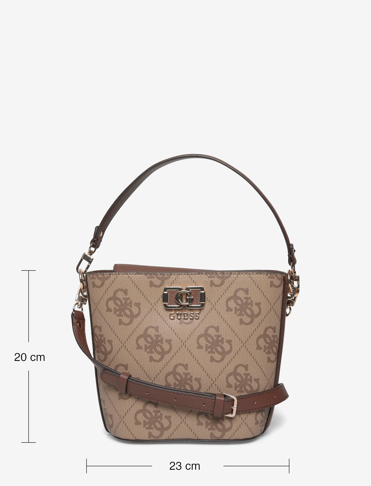 GUESS - KARNILLA LOGO BUCKET - igapäevane stiil - latte logo/brown - 3