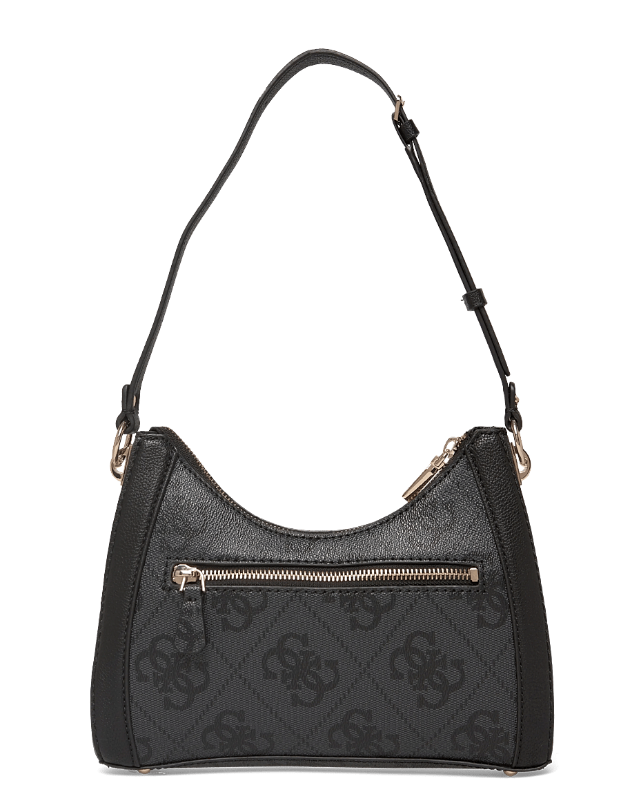GUESS - KARNILLA LOGO SHOULDER BAG - skuldertasker - coal logo - 1