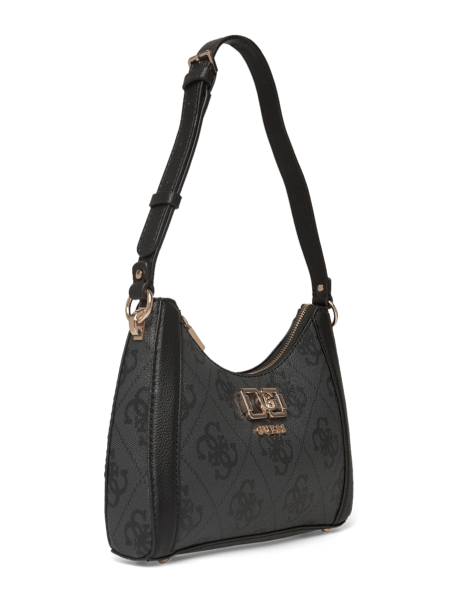 GUESS - KARNILLA LOGO SHOULDER BAG - skuldertasker - coal logo - 2