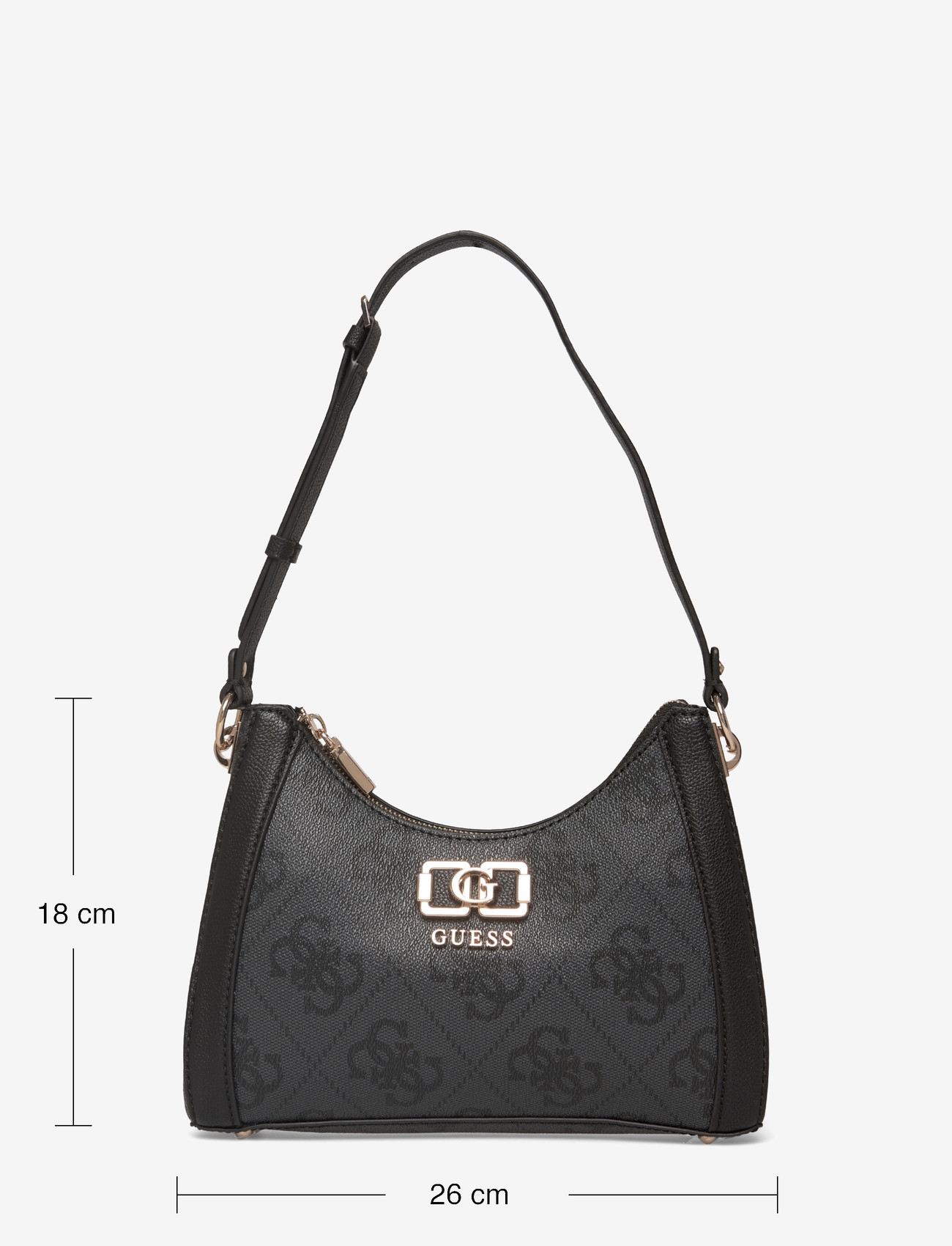 GUESS - KARNILLA LOGO SHOULDER BAG - særlige begivenheder - coal logo - 3