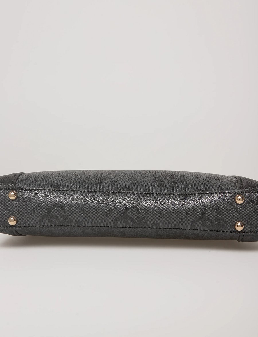 GUESS - KARNILLA LOGO SHOULDER BAG - skuldertasker - coal logo - 5