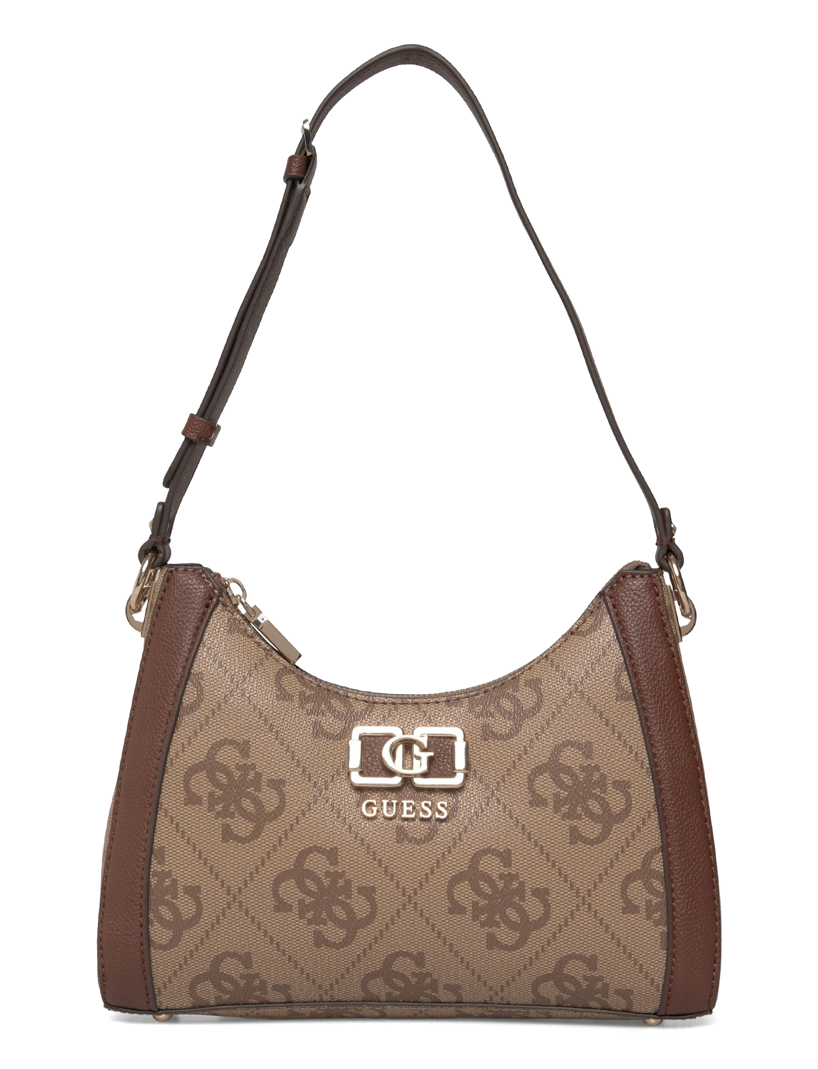 GUESS KARNILLA LOGO SHOULDER BAG - Vesker - LATTE LOGO/BROWN / brown