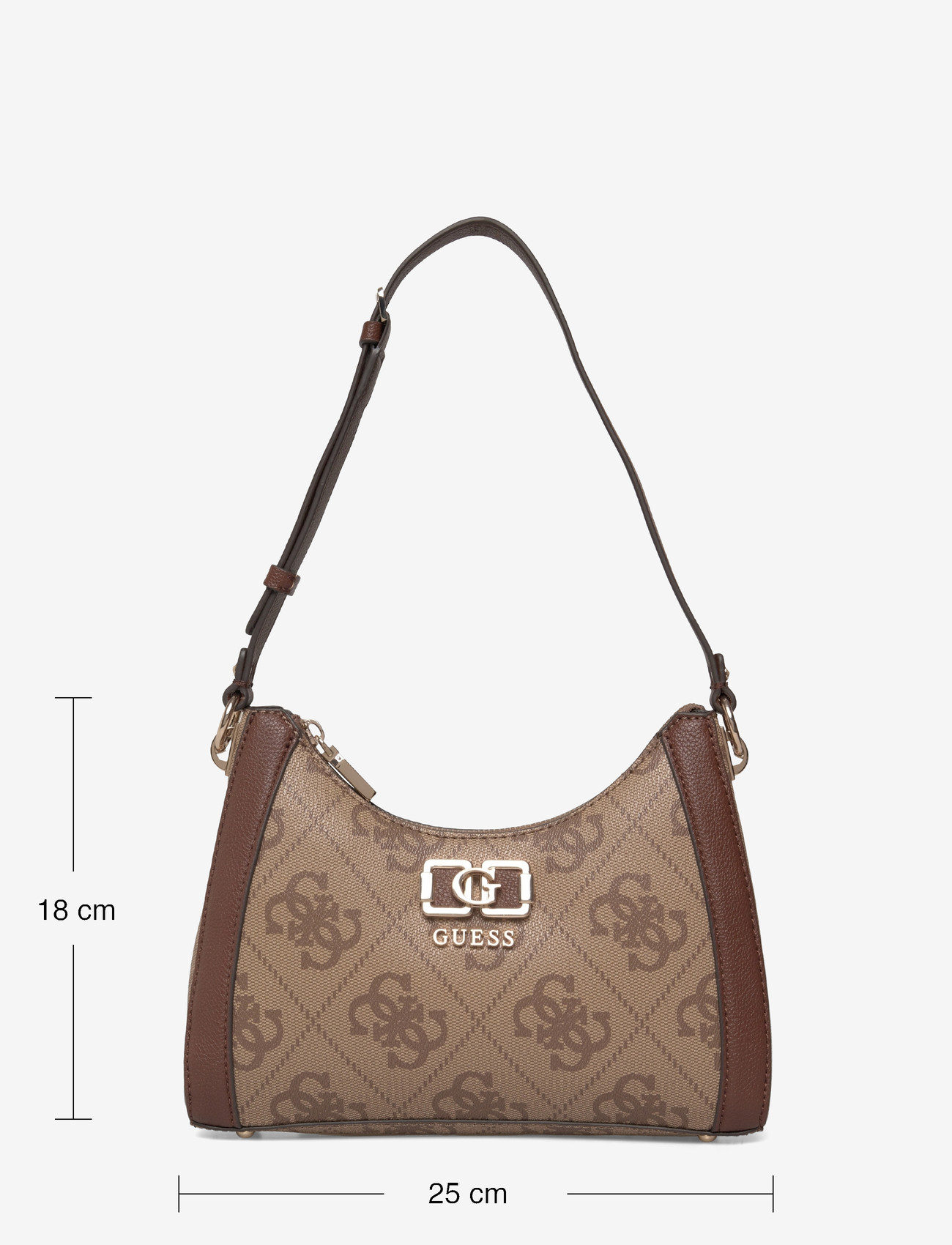 GUESS - KARNILLA LOGO SHOULDER BAG - hverdags stil - latte logo/brown - 3