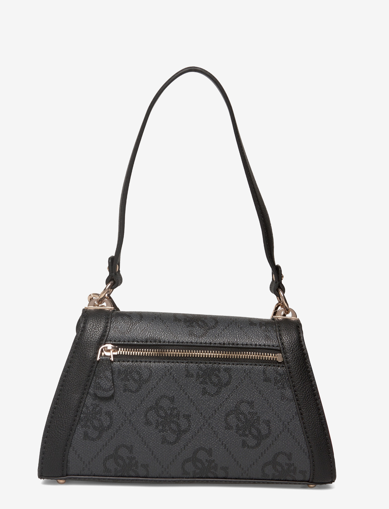 GUESS - KARNILLA LOGO FLAP SHLDR BAG - coal logo - 1